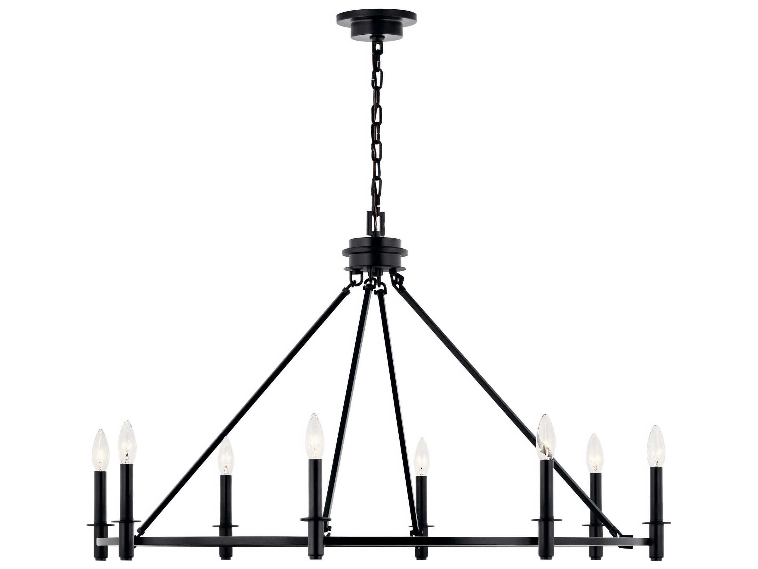Kichler Carrick 8-Light Black Chandelier