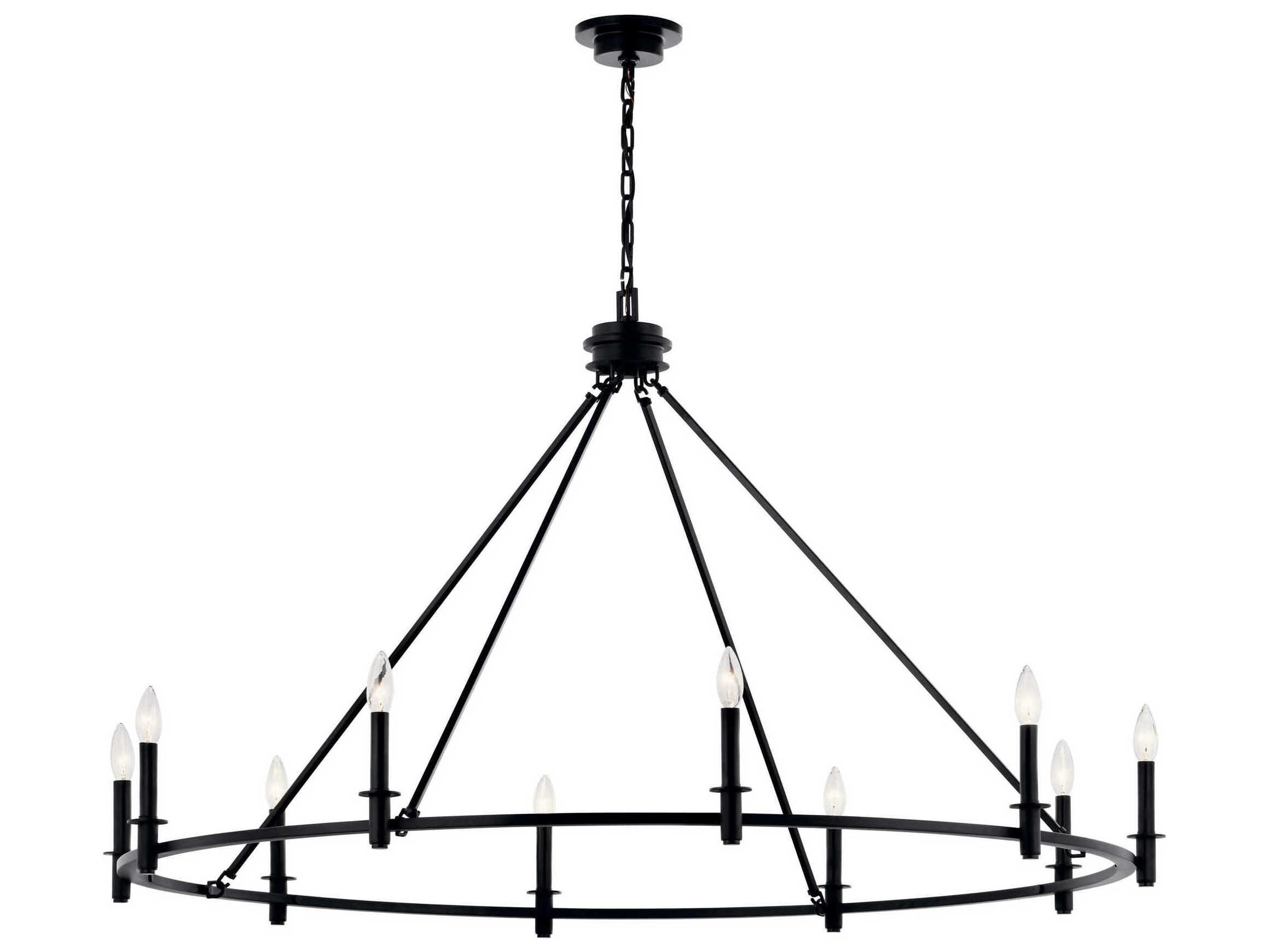 Kichler Carrick 10-Light Black Chandelier