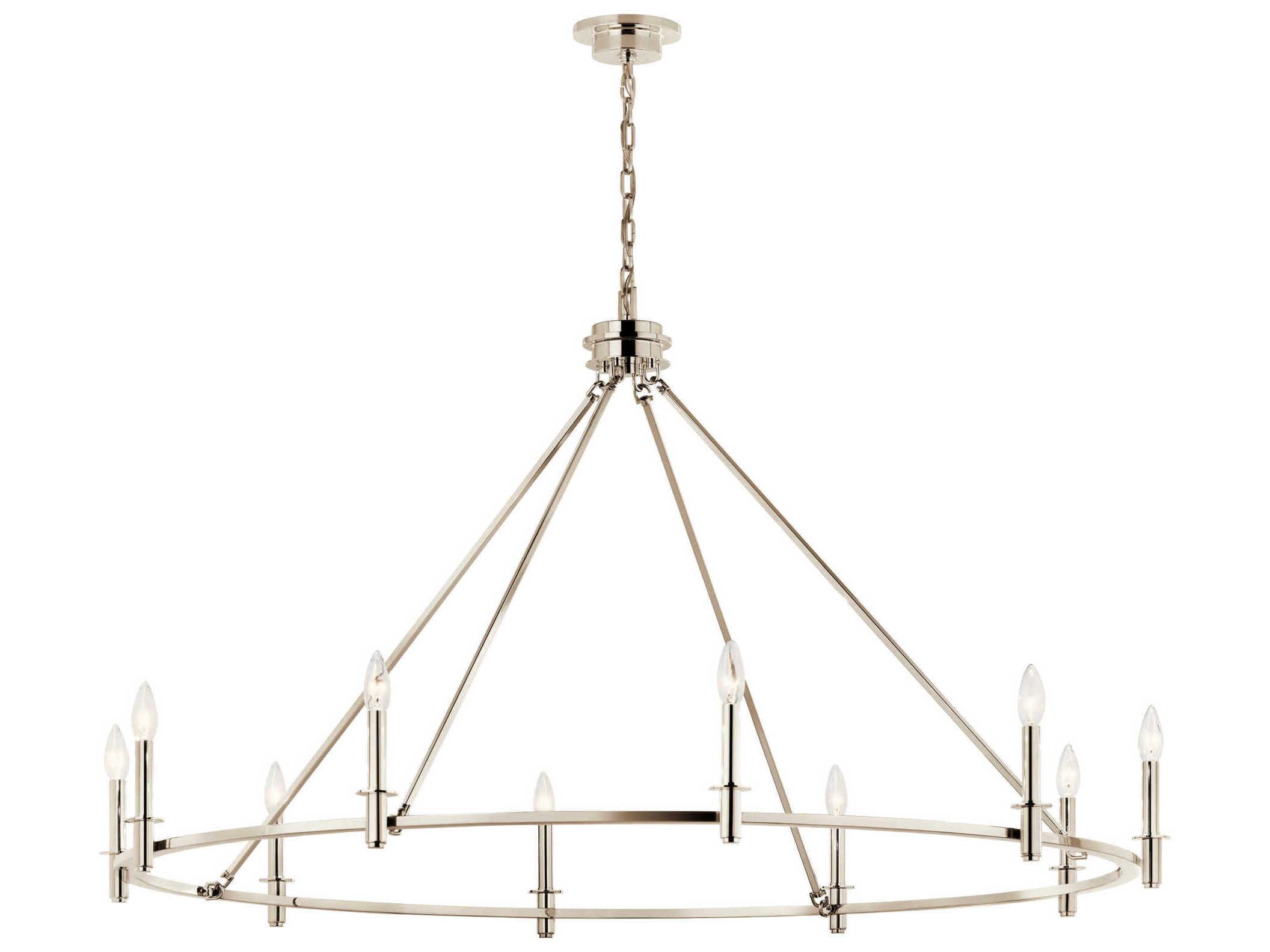 Kichler Carrick 10-Light Polished Nickel Chandelier