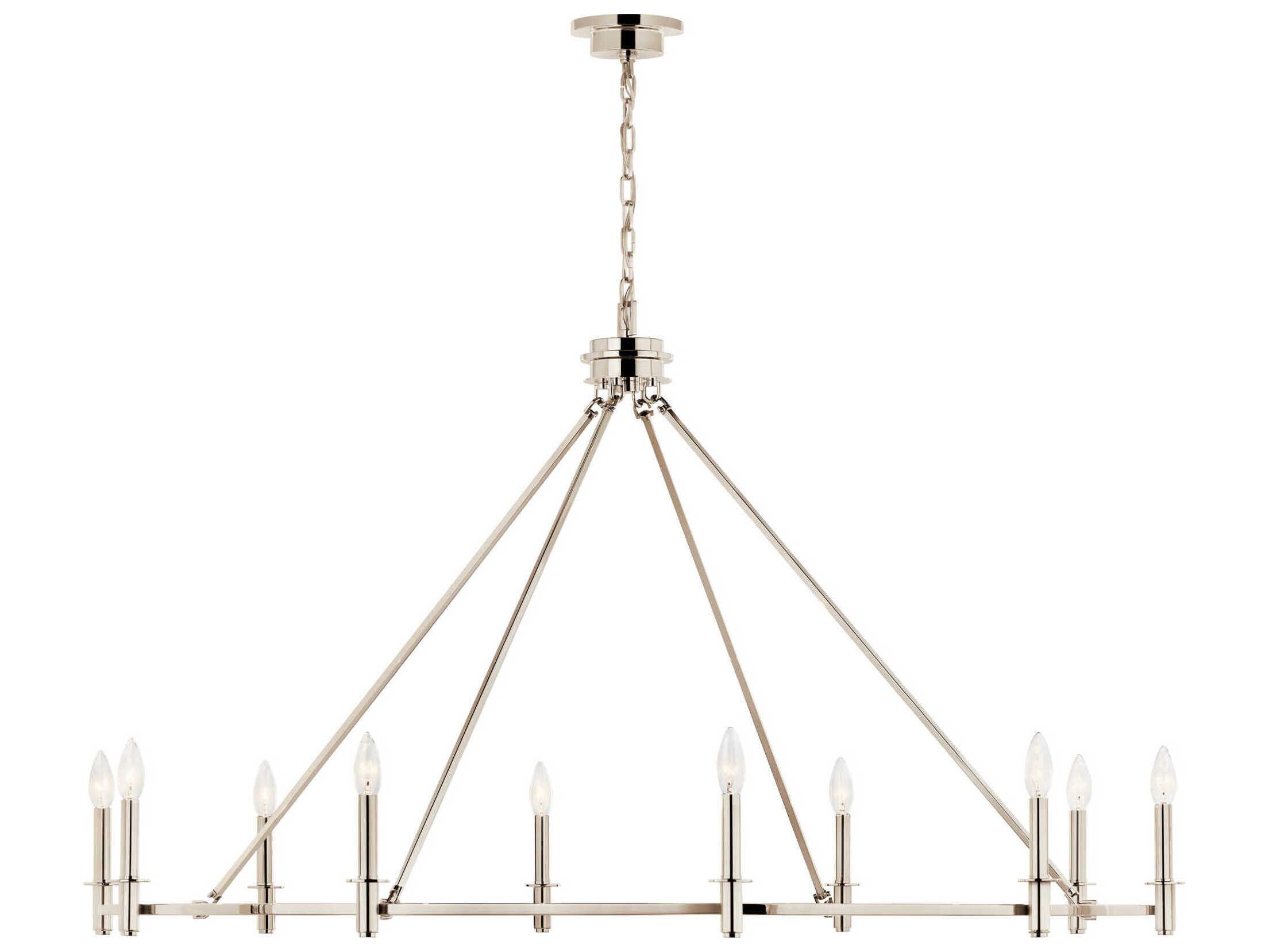 Kichler Carrick 10-Light Polished Nickel Chandelier