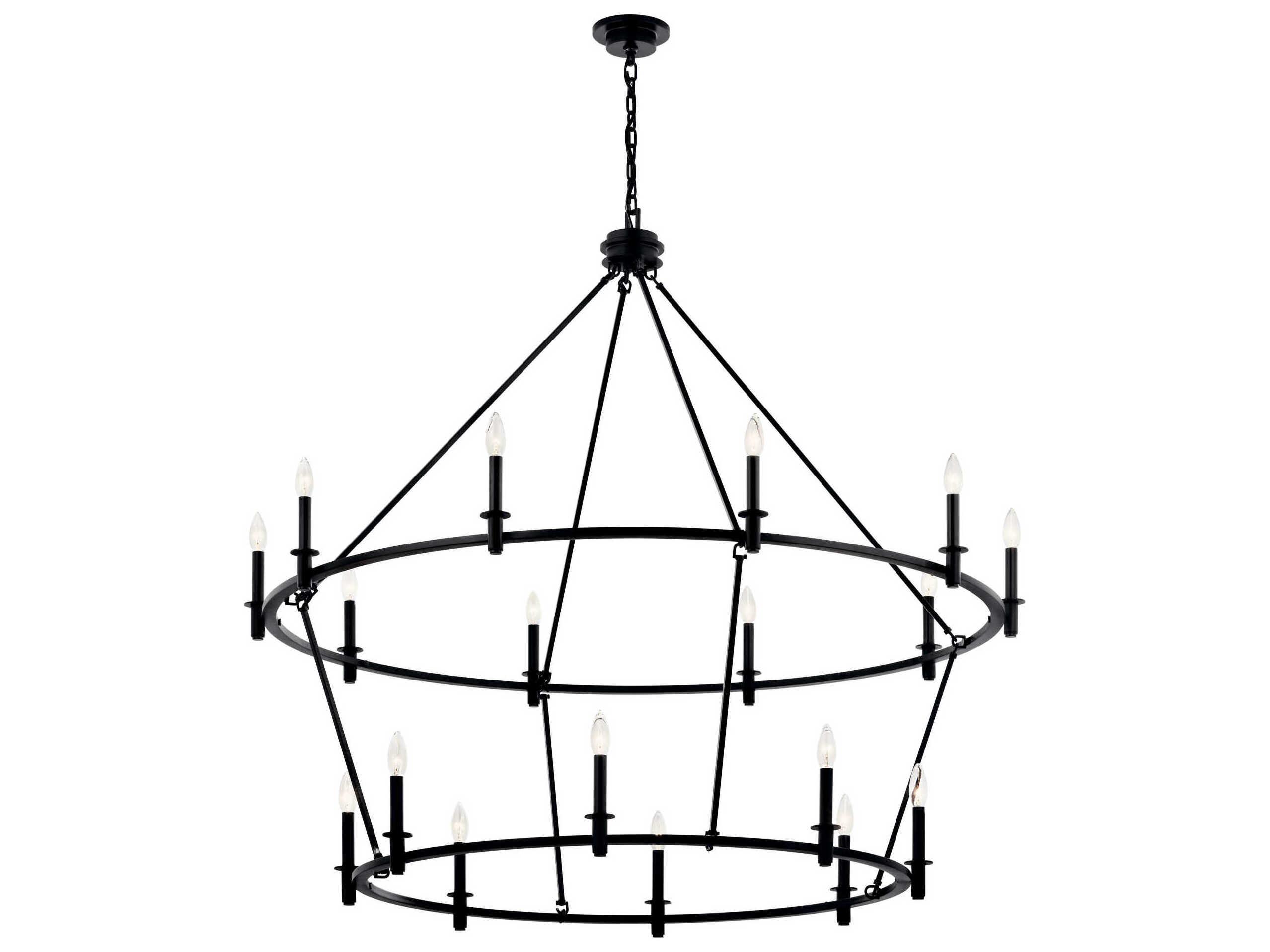Kichler Carrick 18-Light Black Chandelier