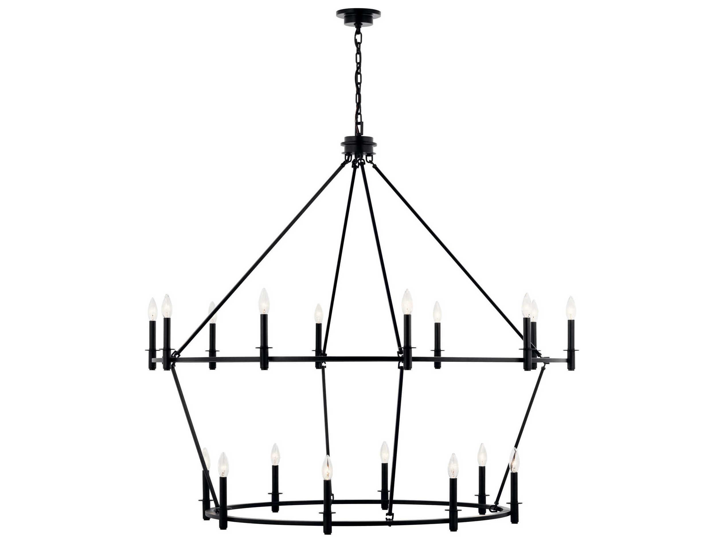 Kichler Carrick 18-Light Black Chandelier