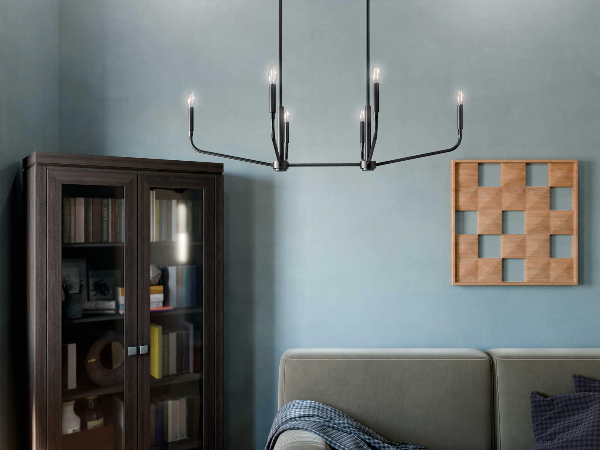 Kichler Madden 6-Light Black Island Pendant