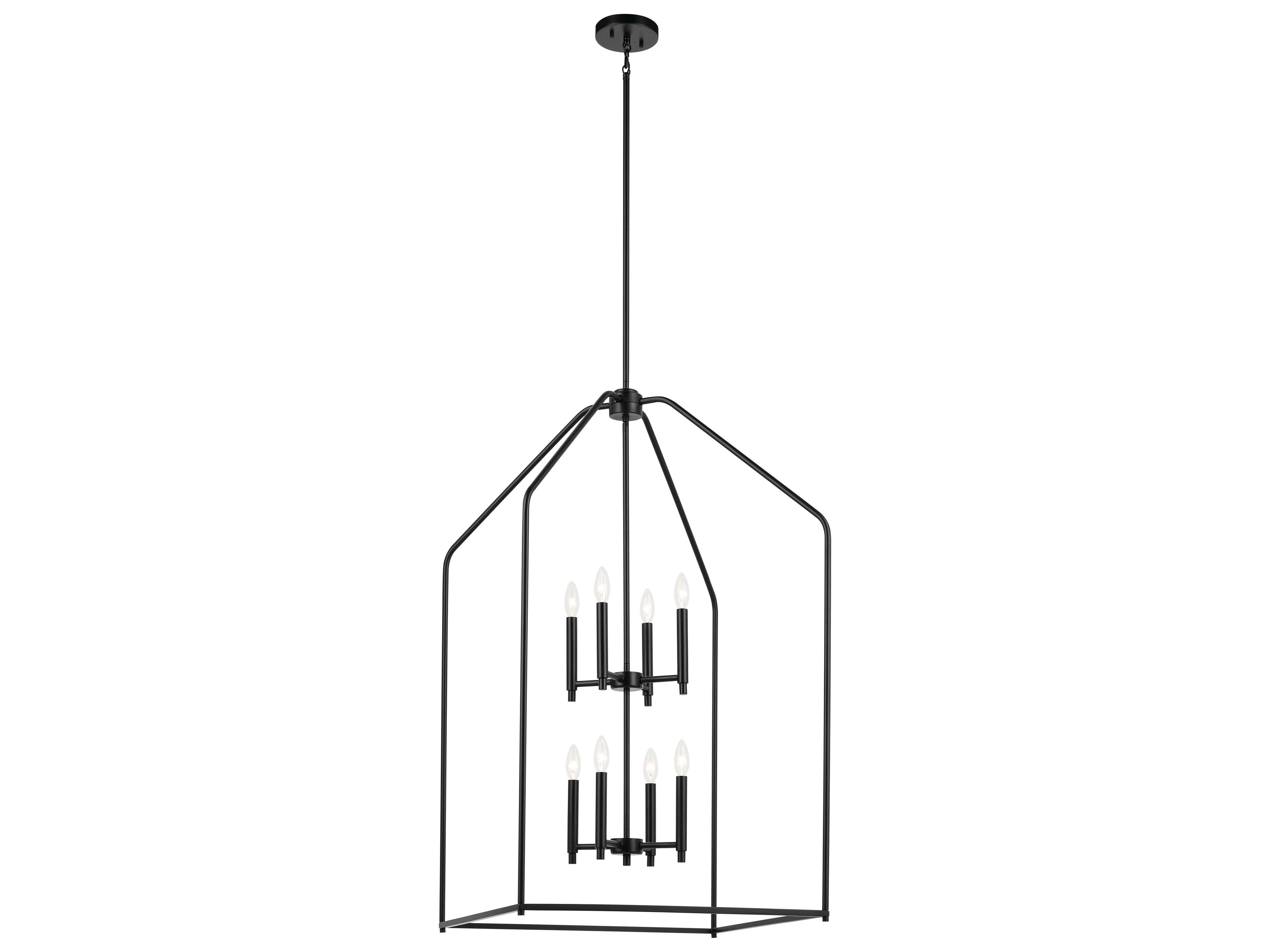 Kichler Madden 8-Light Black Tiered Pendant