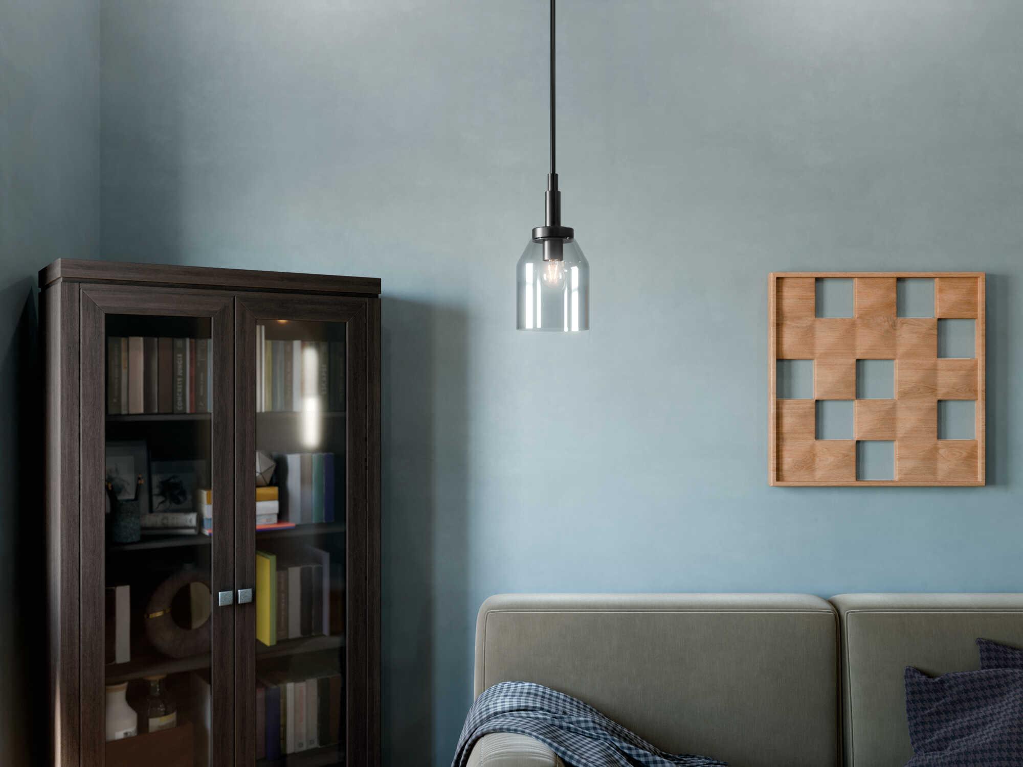 Kichler Madden 1-Light Black Pendant