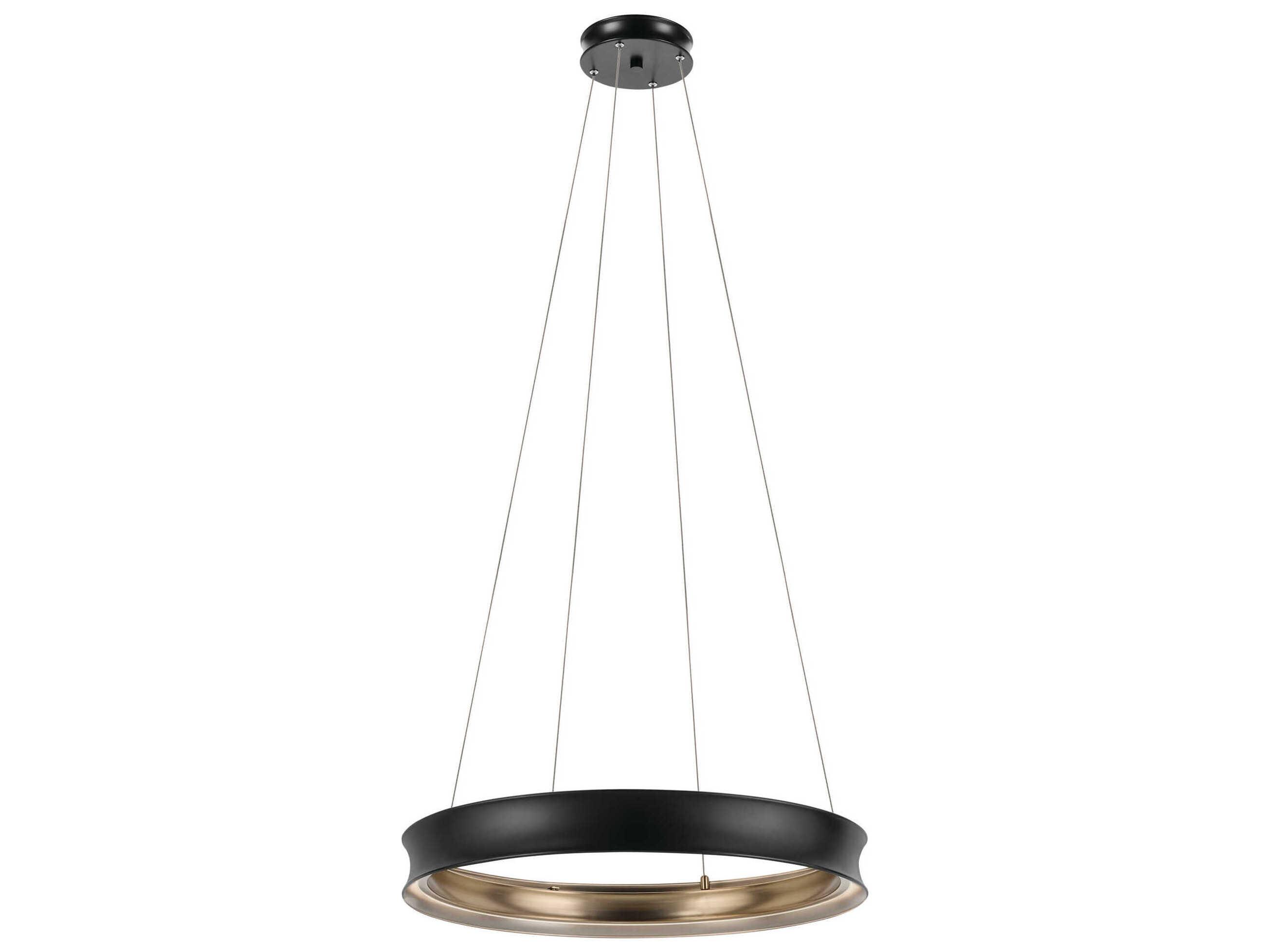 Kichler Larousse 1-Light Black Round Pendant