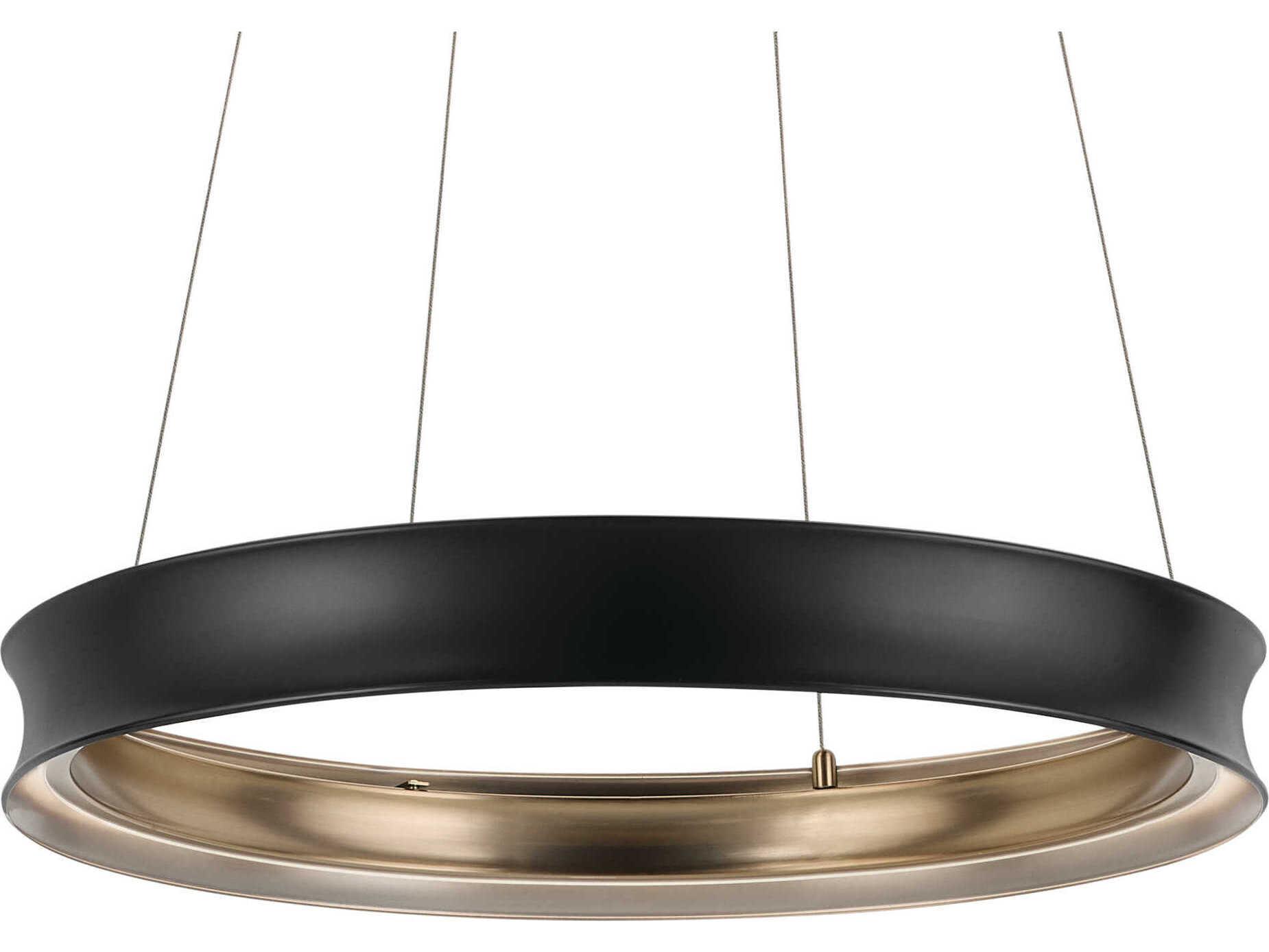 Kichler Larousse 1-Light Black Round Pendant