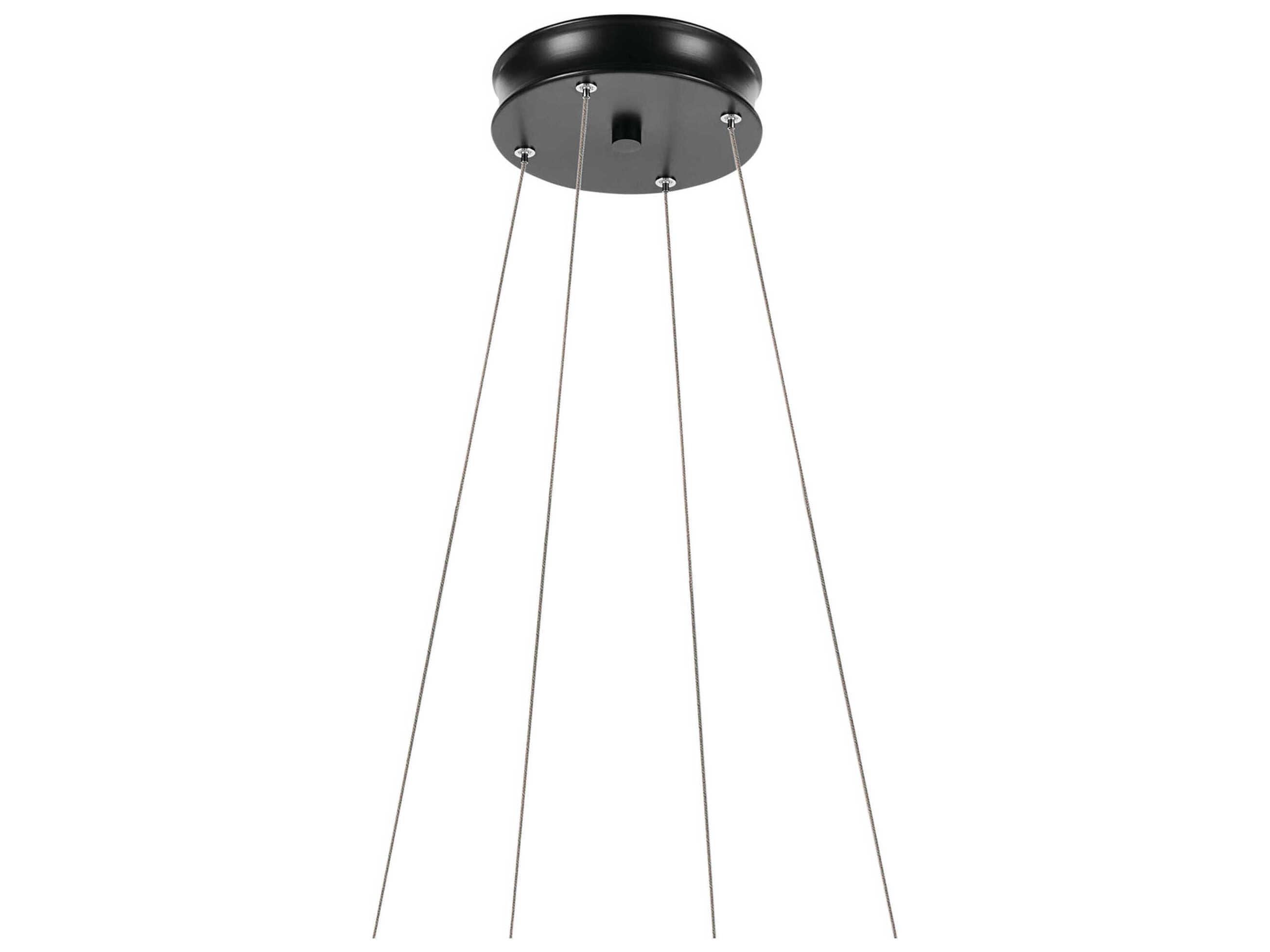 Kichler Larousse 1-Light Black Round Pendant