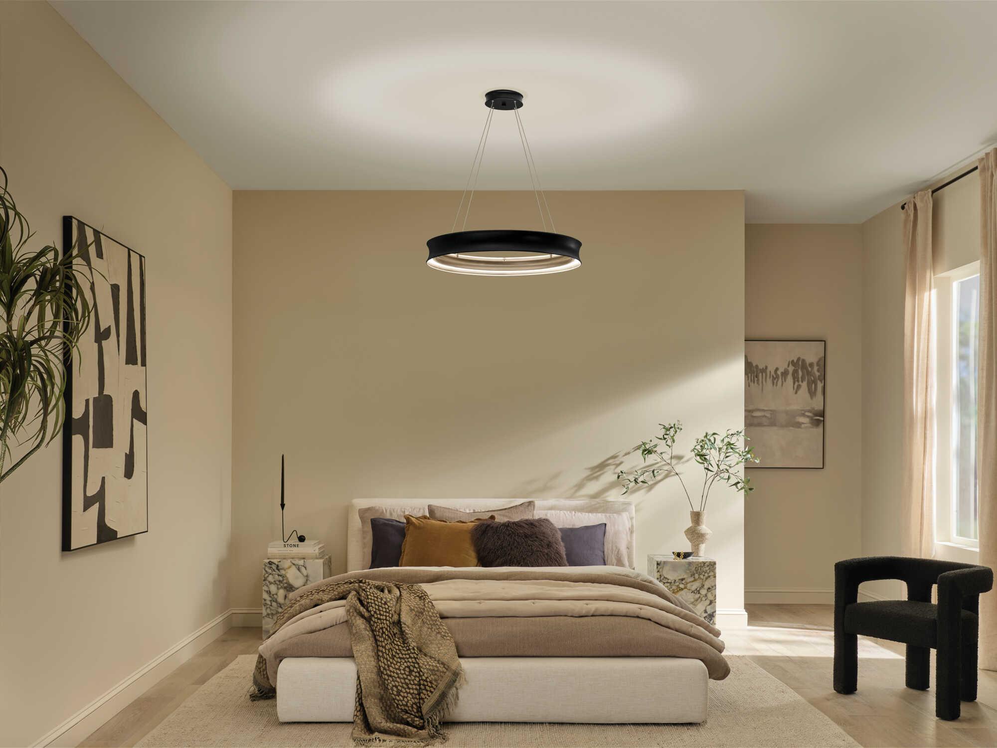 Kichler Larousse 1-Light Black Round Pendant