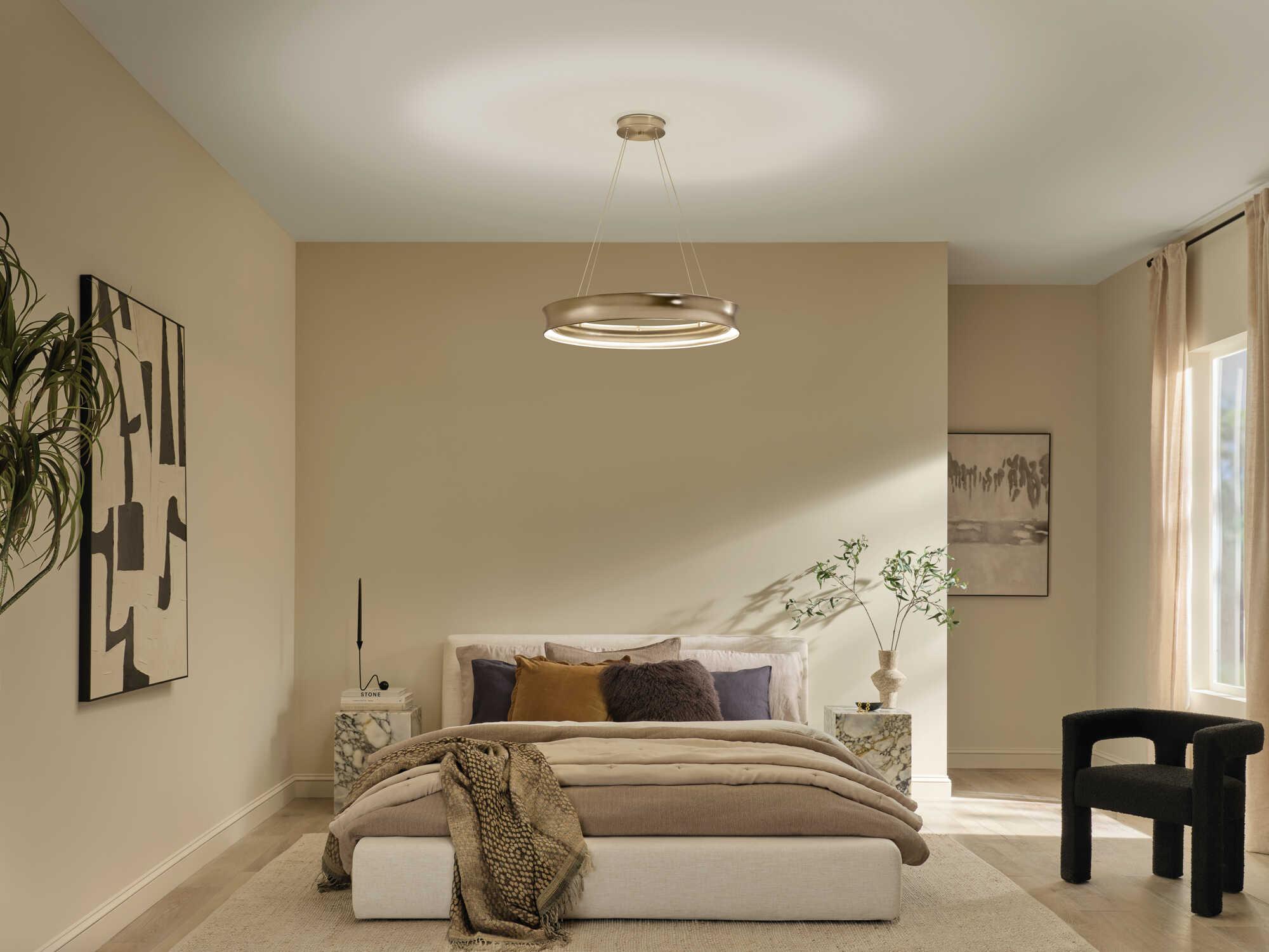 Kichler Larousse 1-Light Champagne Bronze Round Pendant