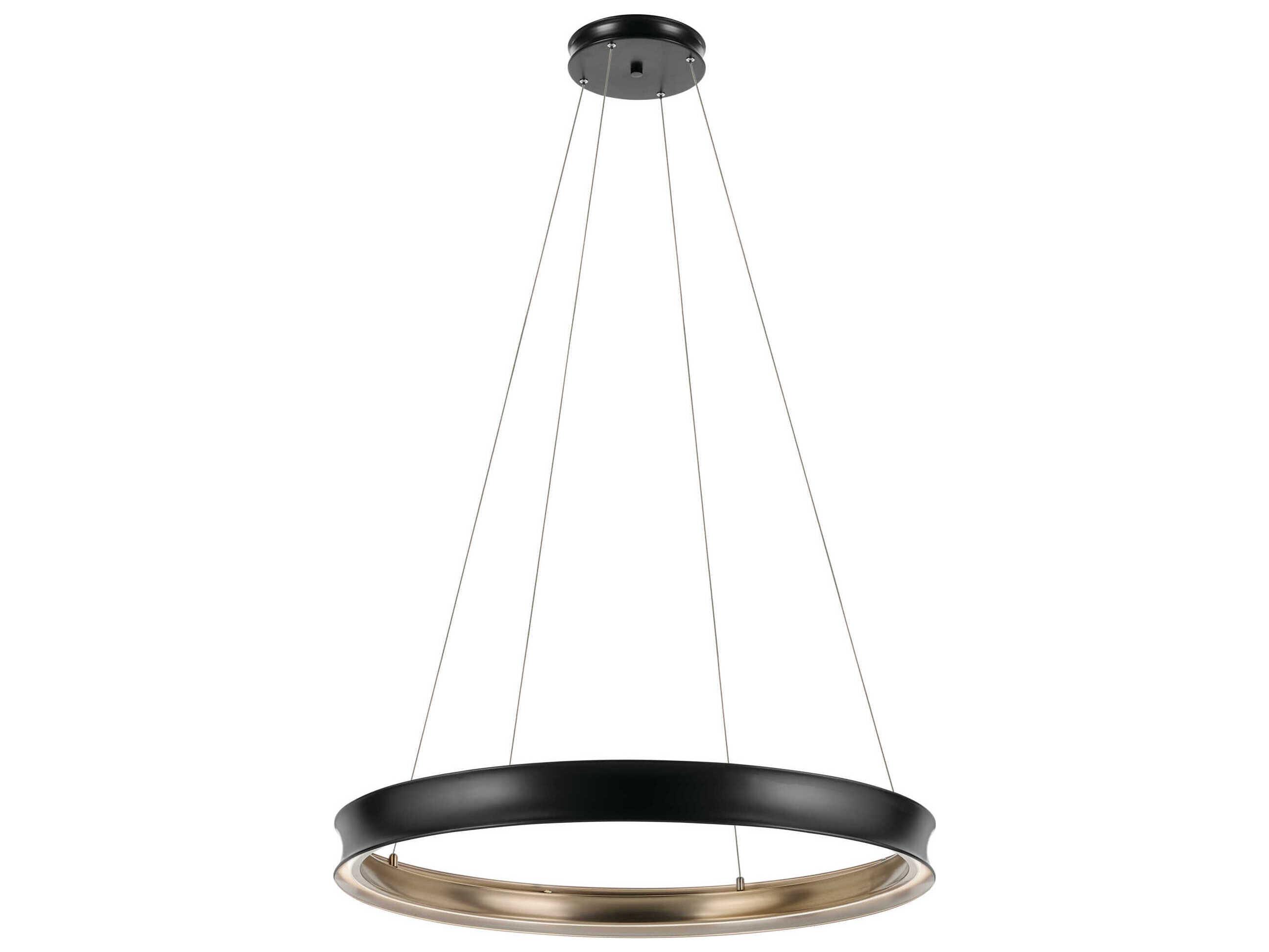 Kichler Larousse 1-Light Black Round Pendant