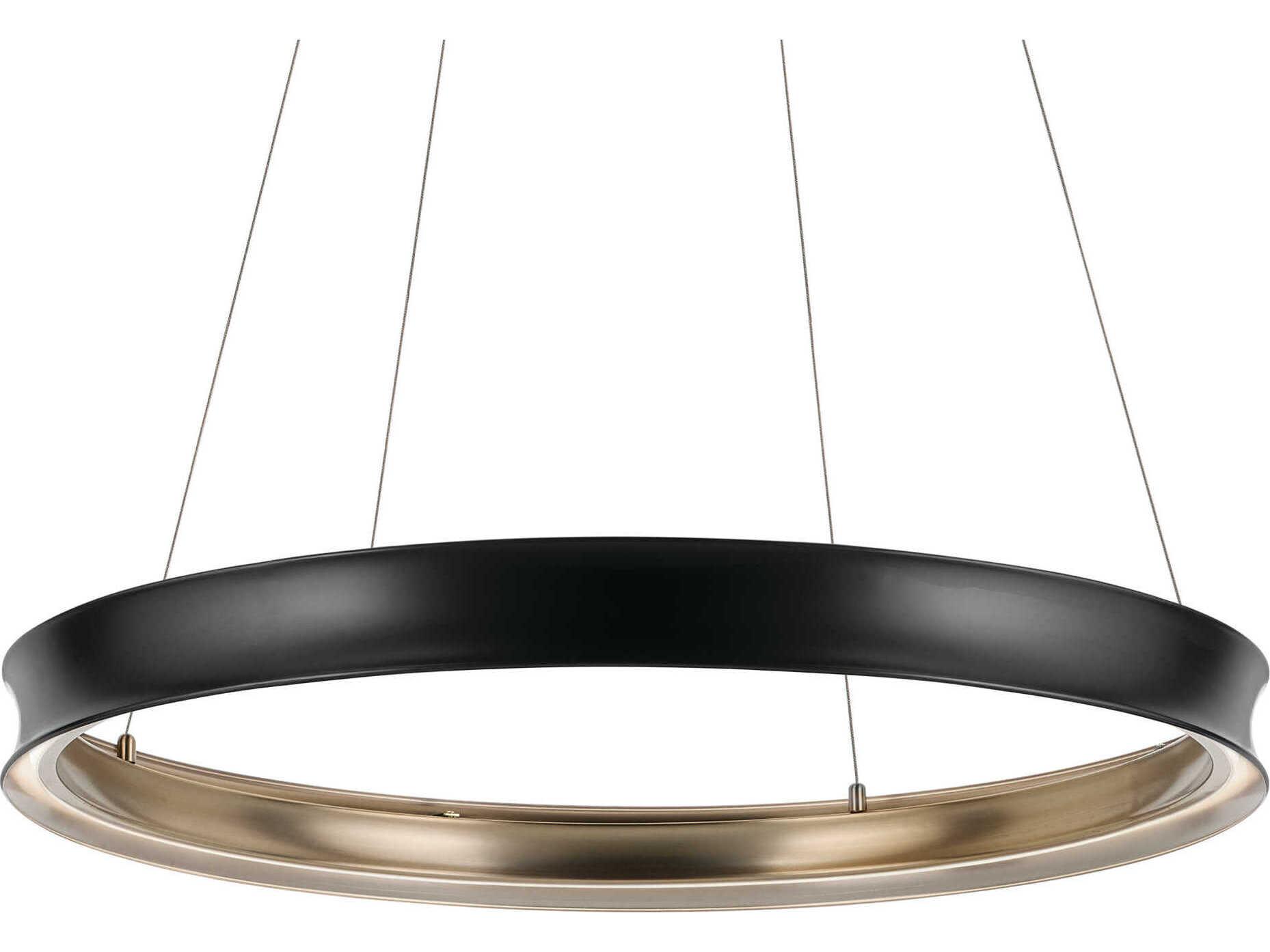 Kichler Larousse 1-Light Black Round Pendant