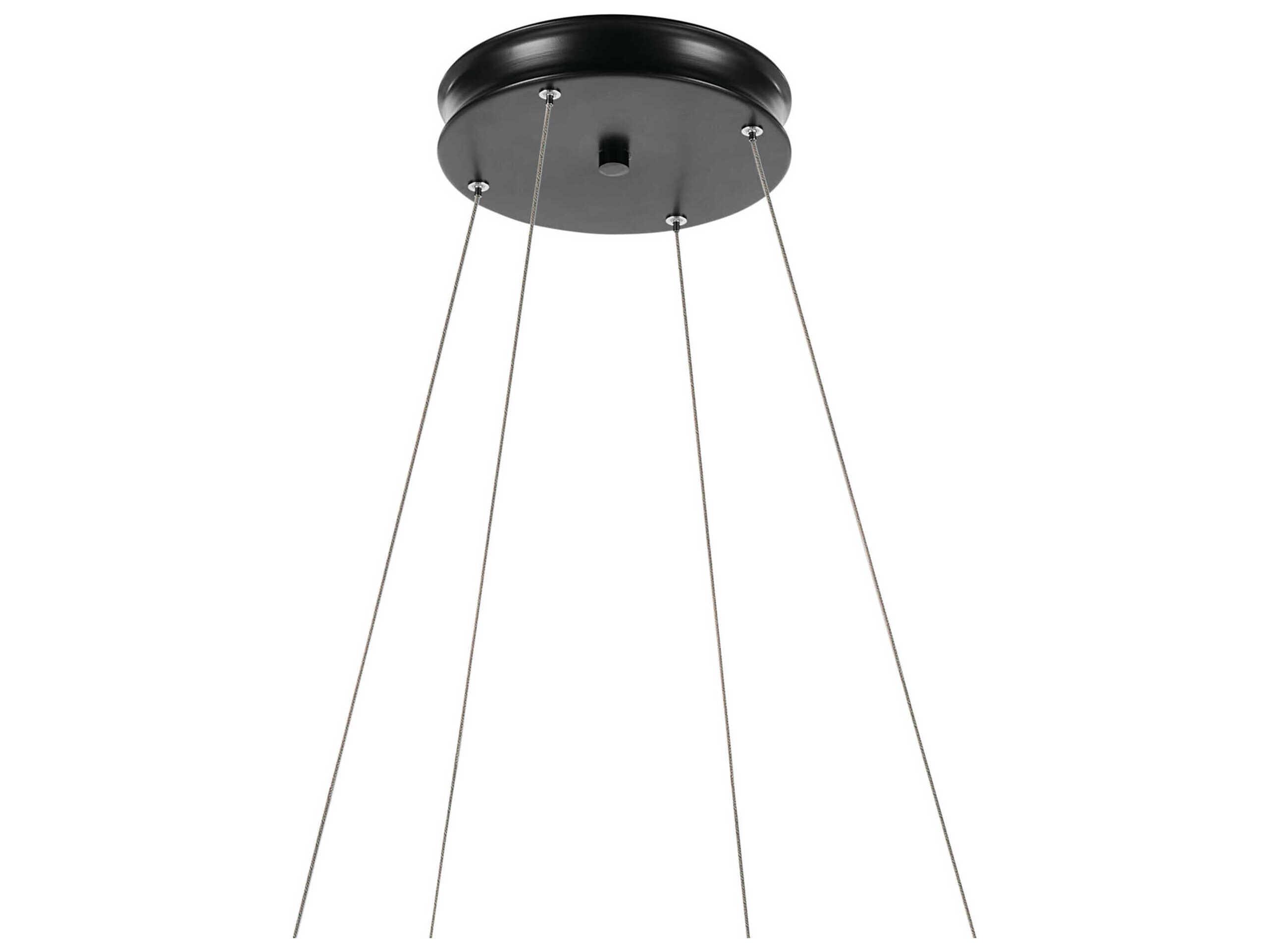Kichler Larousse 1-Light Black Round Pendant