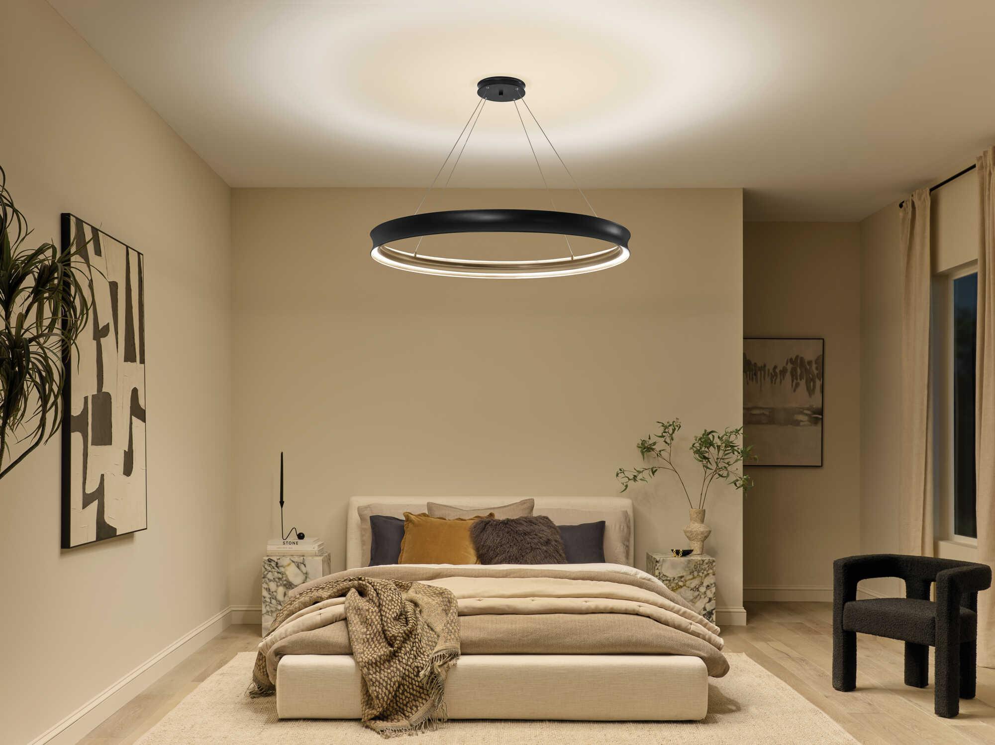 Kichler Larousse 1-Light Black Round Pendant