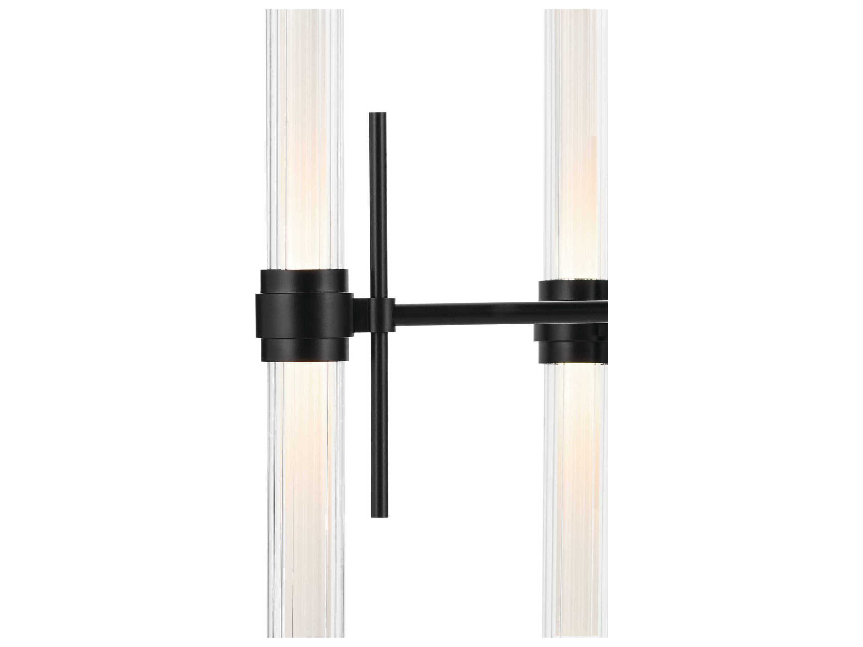Kichler Riven 12-Light Black Cylinder Chandelier