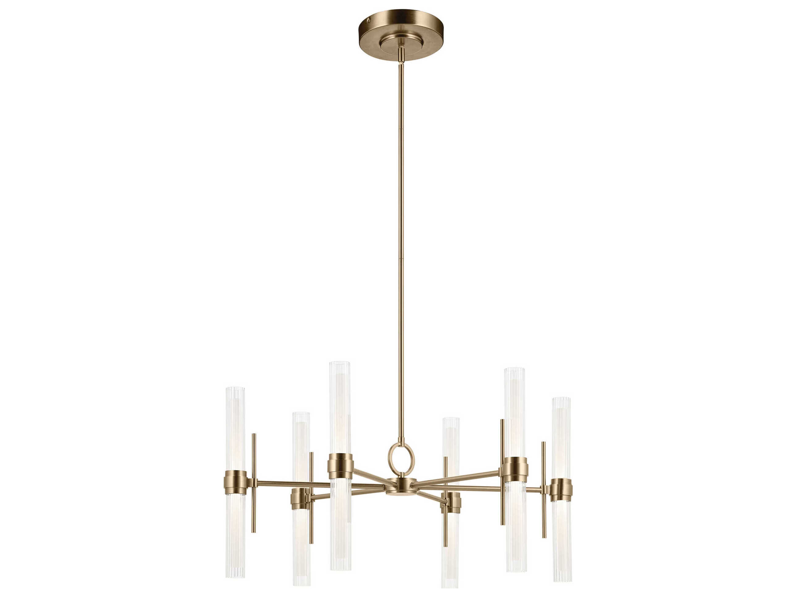 Kichler Riven 12-Light Champagne Bronze Cylinder Chandelier