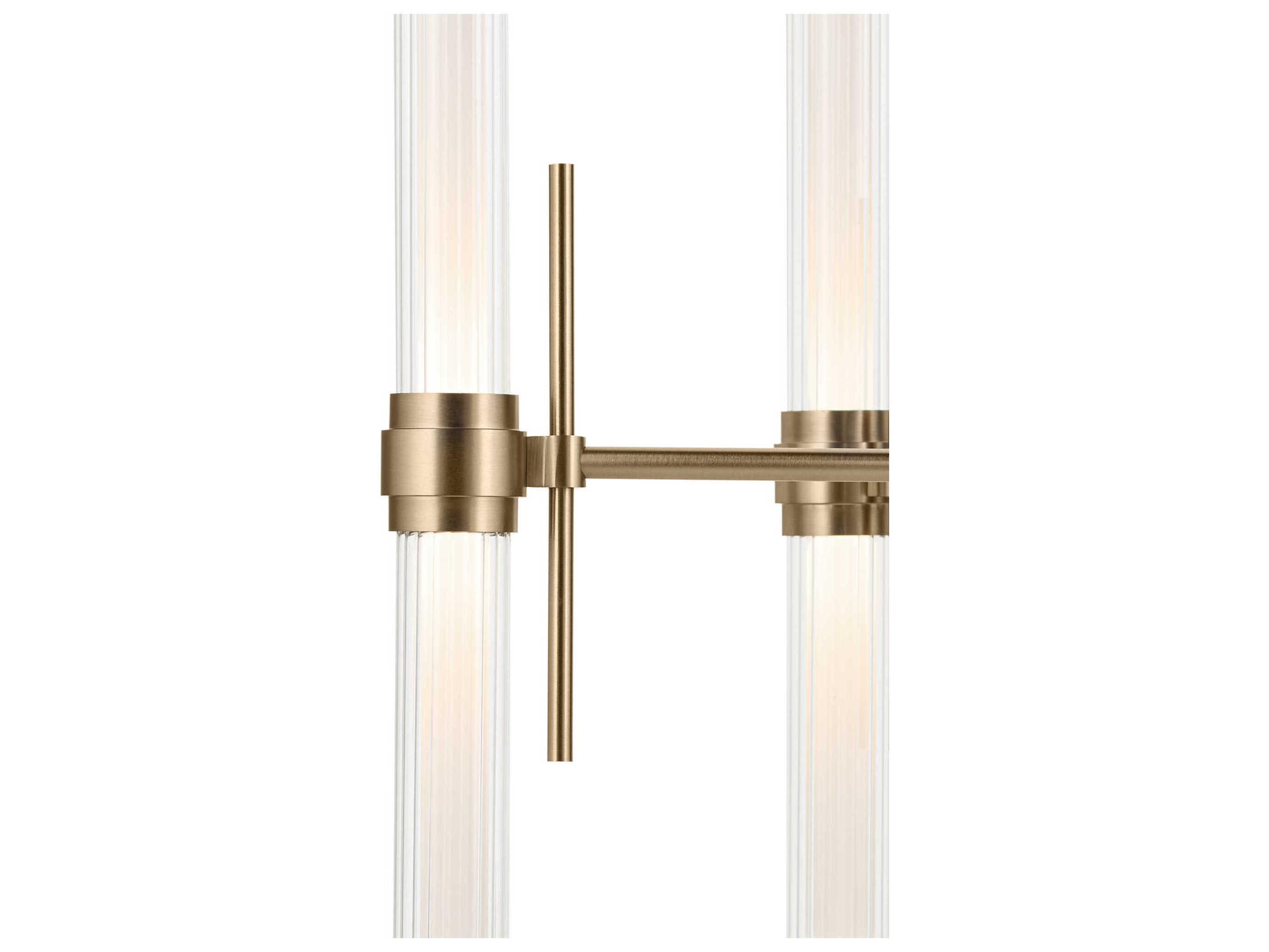 Kichler Riven 12-Light Champagne Bronze Cylinder Chandelier