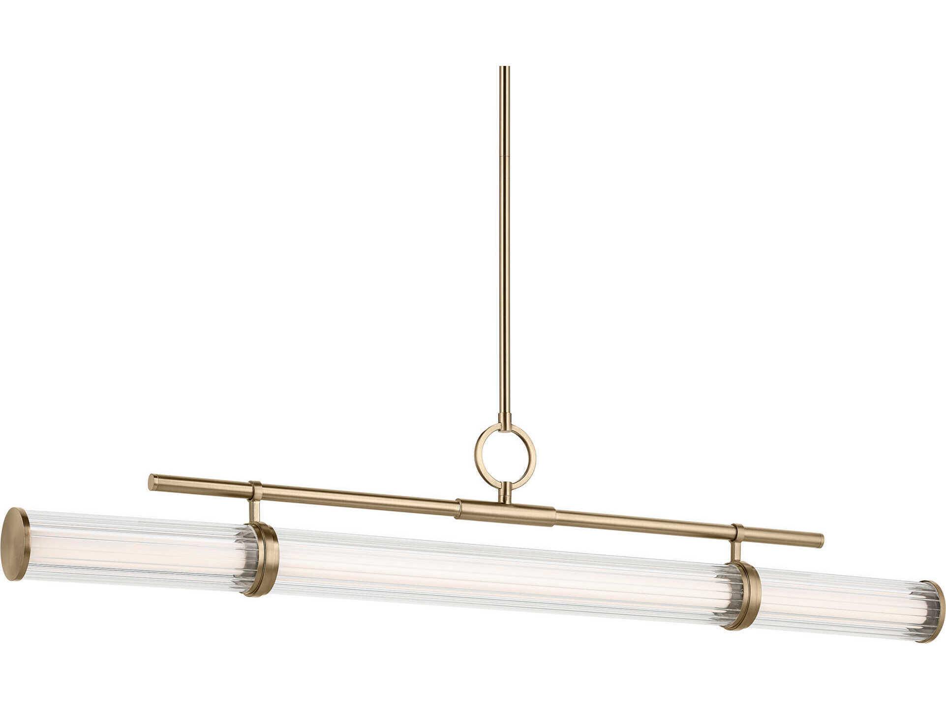 Kichler Riven 1-Light Champagne Bronze Linear Island Pendant
