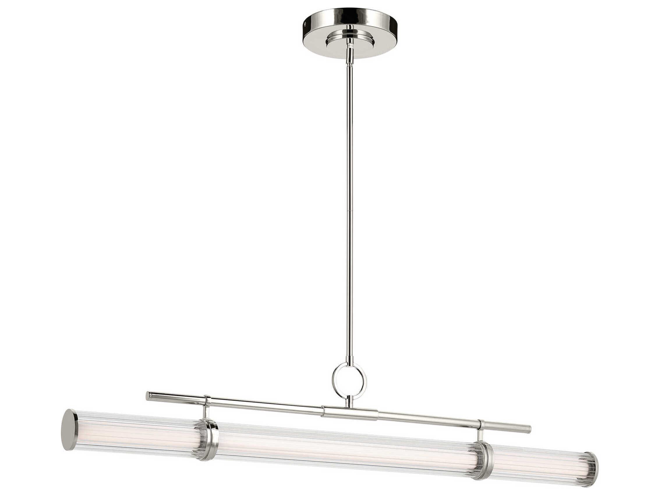 Kichler Riven 1-Light Polished Nickel Linear Island Pendant