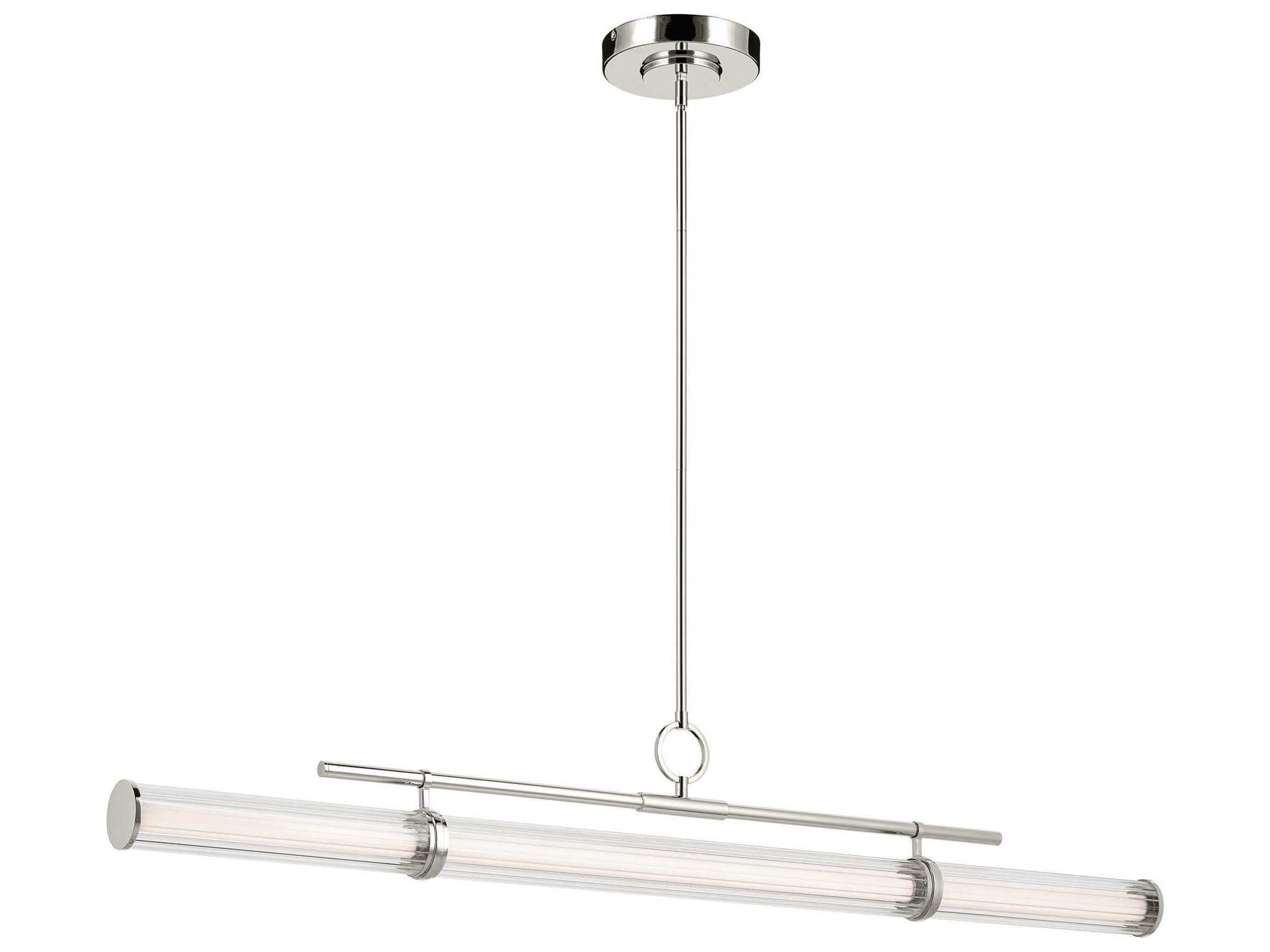 Kichler Riven 1-Light Polished Nickel Linear Island Pendant