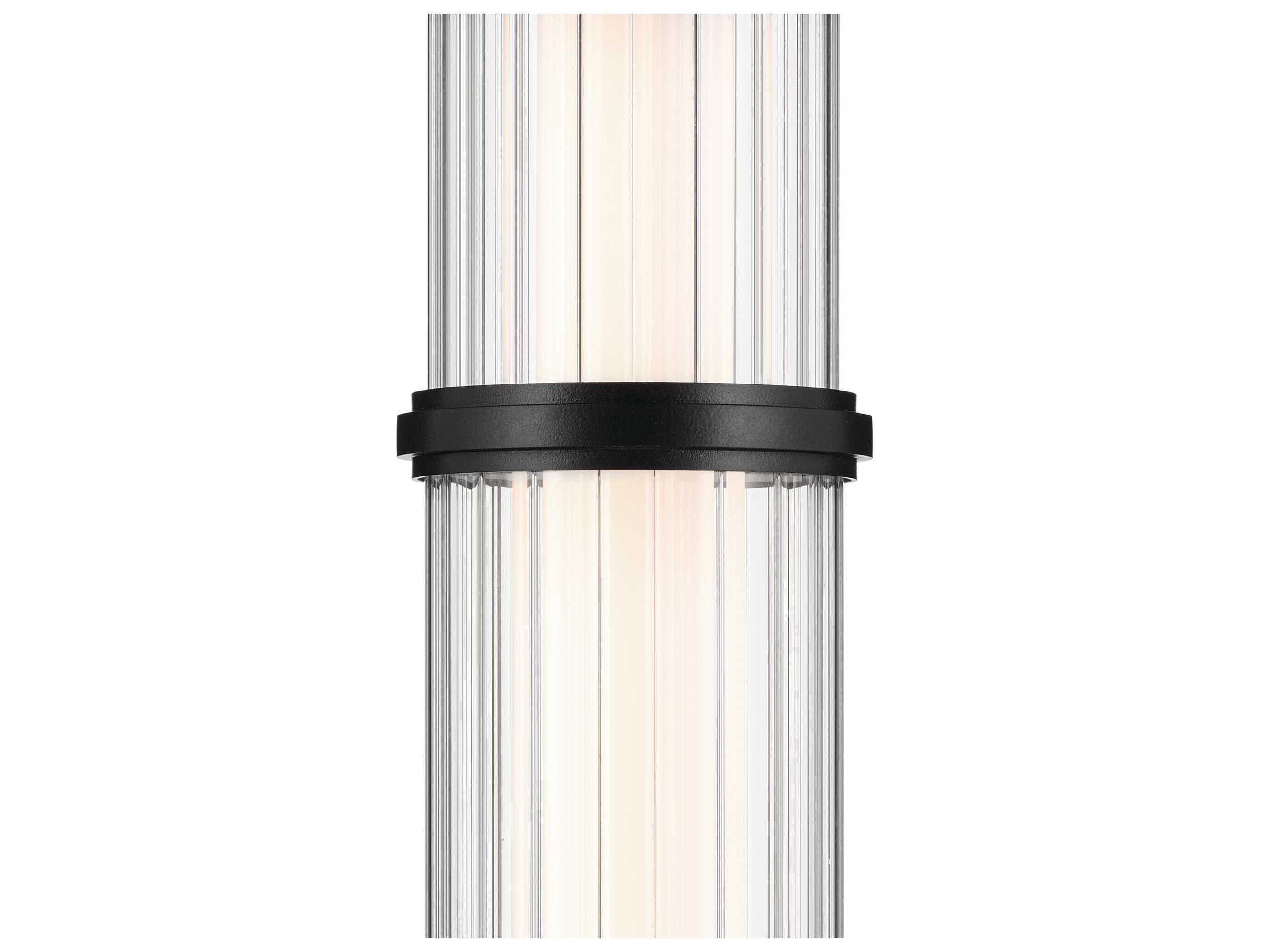 Kichler Riven 1-Light Black Cylinder Mini Pendant