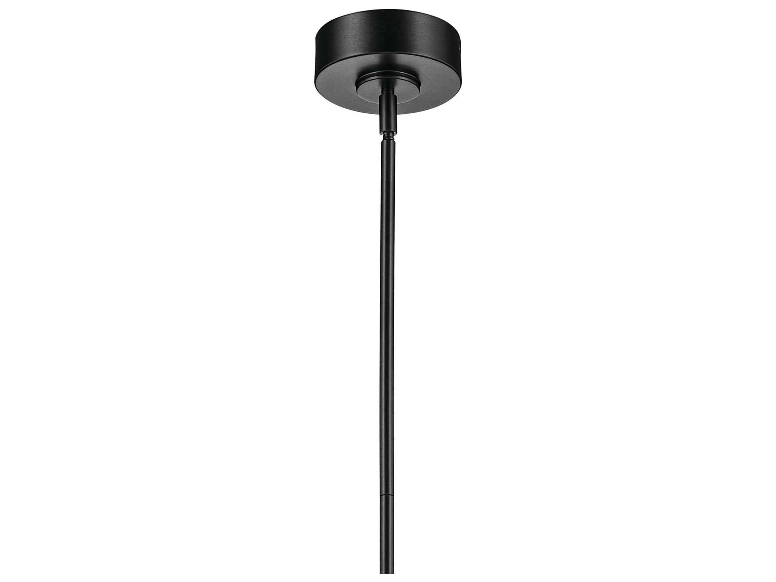 Kichler Riven 1-Light Black Cylinder Mini Pendant