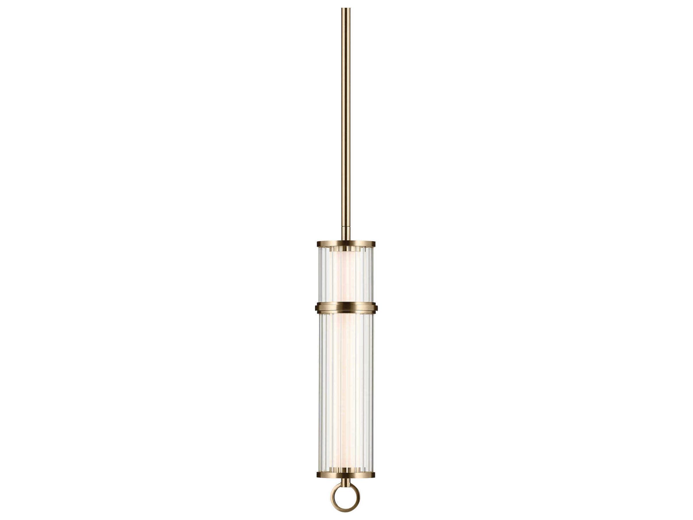 Kichler Riven 1-Light Champagne Bronze Cylinder Mini Pendant