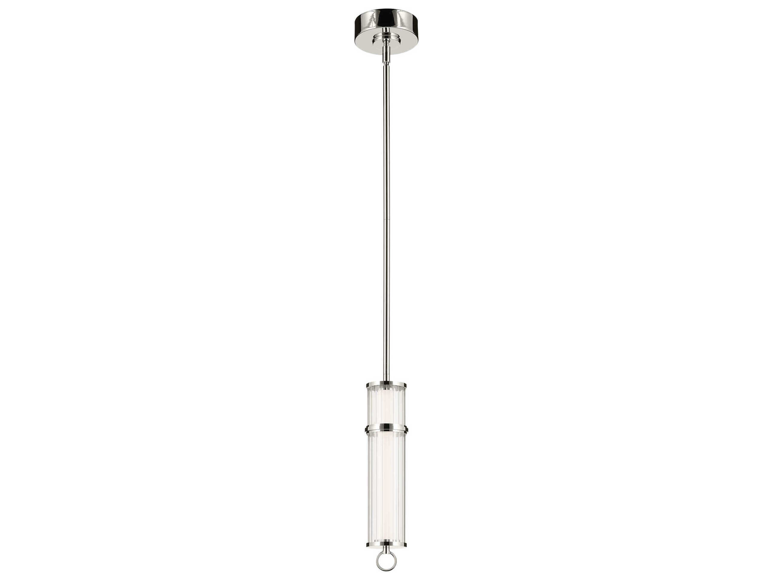 Kichler Riven 1-Light Polished Nickel Cylinder Mini Pendant