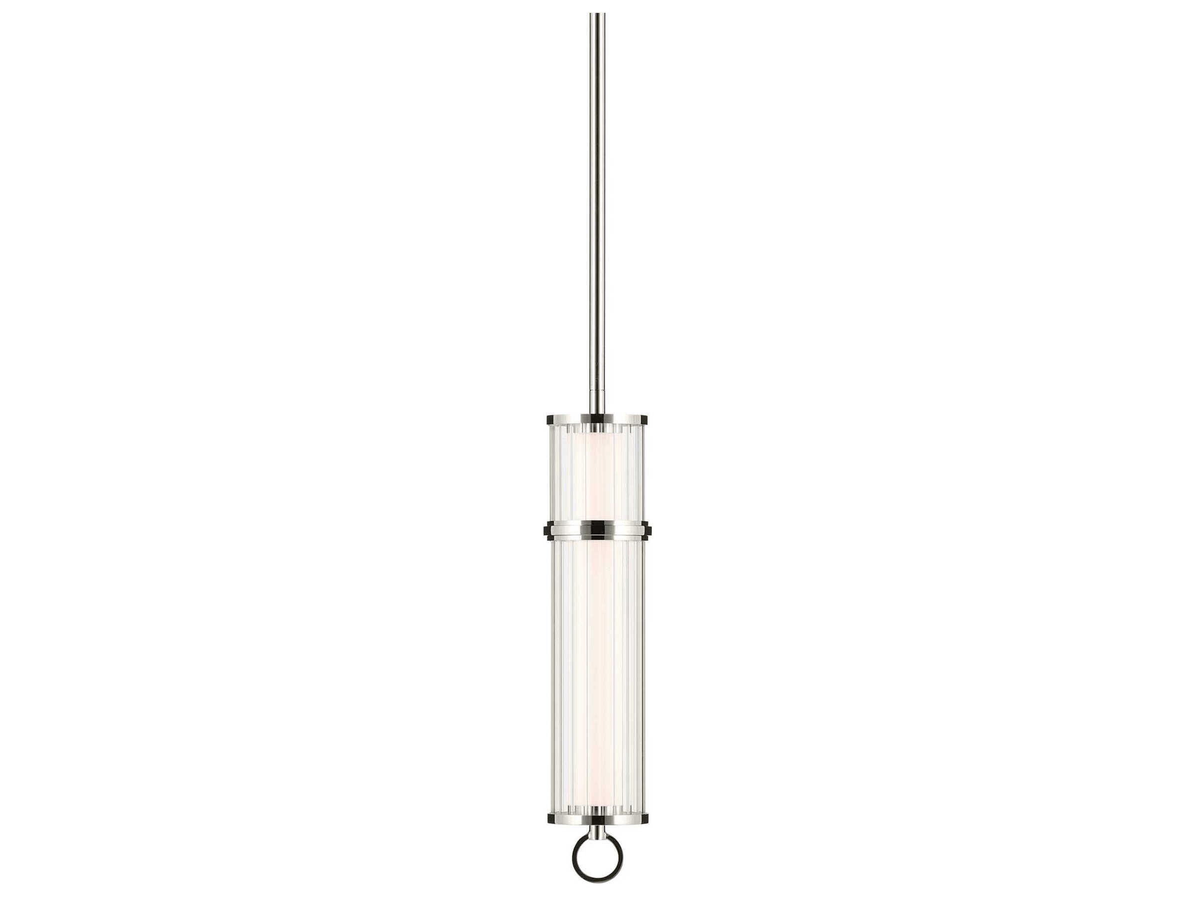 Kichler Riven 1-Light Polished Nickel Cylinder Mini Pendant