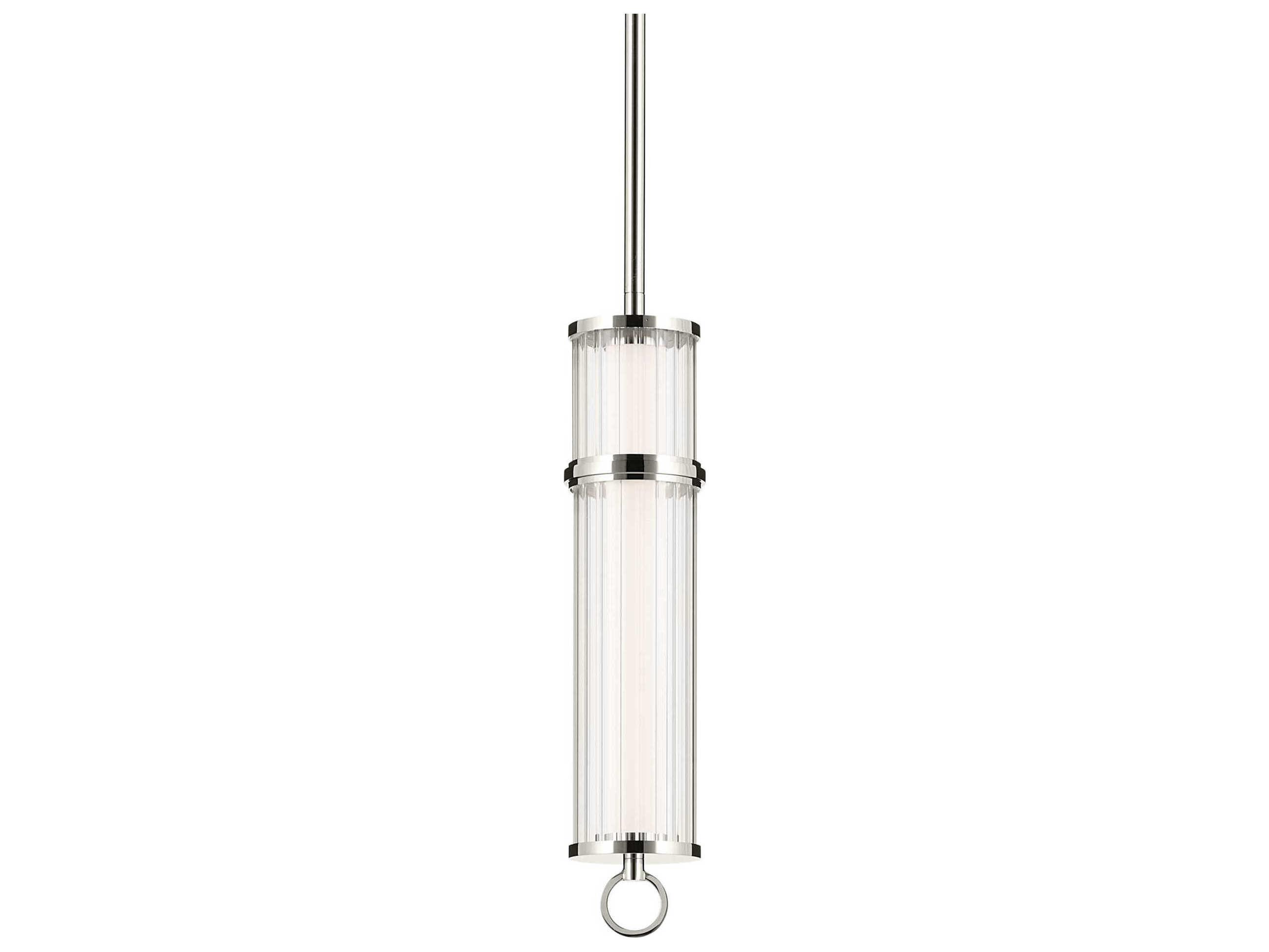 Kichler Riven 1-Light Polished Nickel Cylinder Mini Pendant