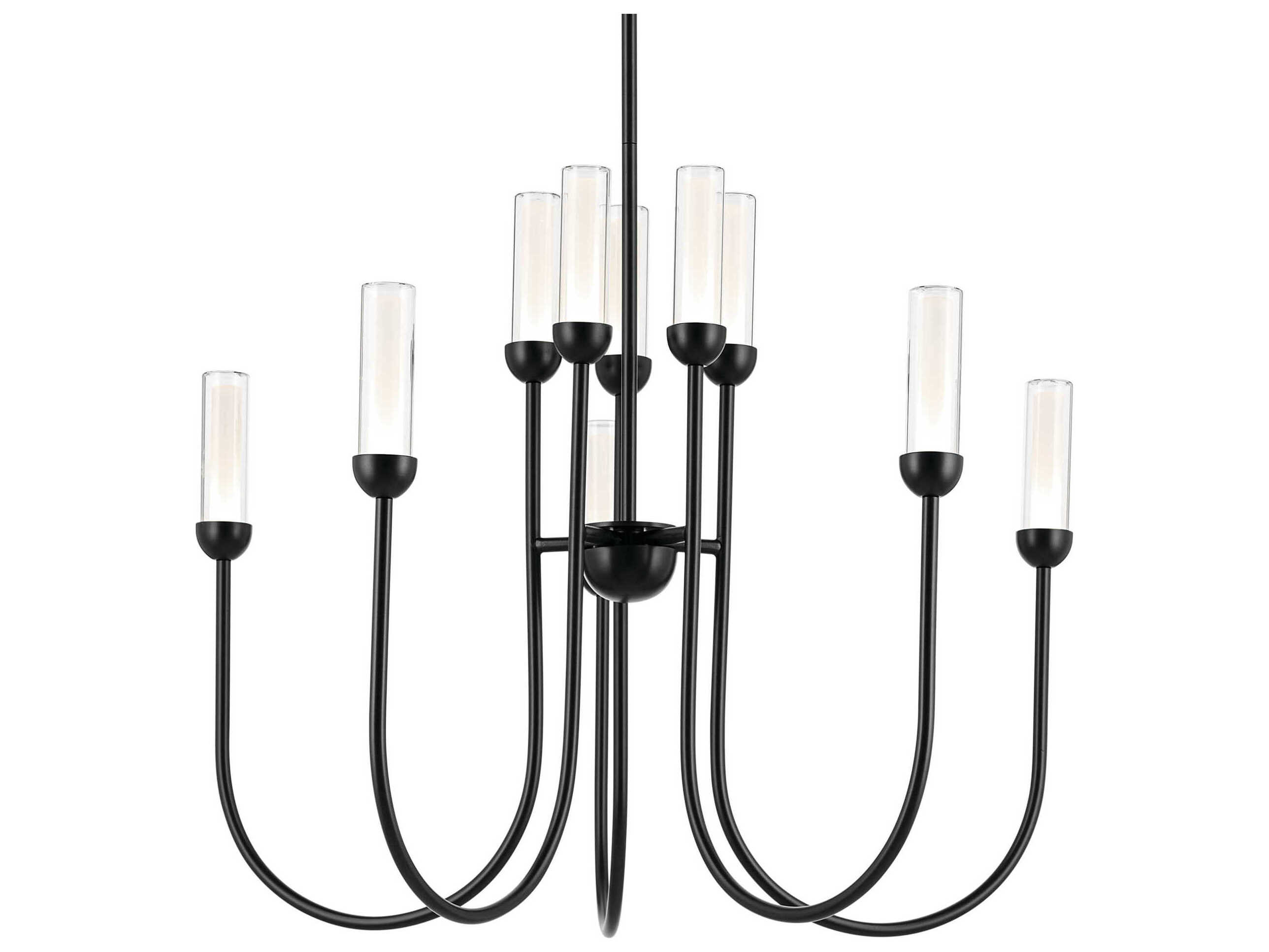Kichler Moraine 10-Light Black Cylinder Chandelier