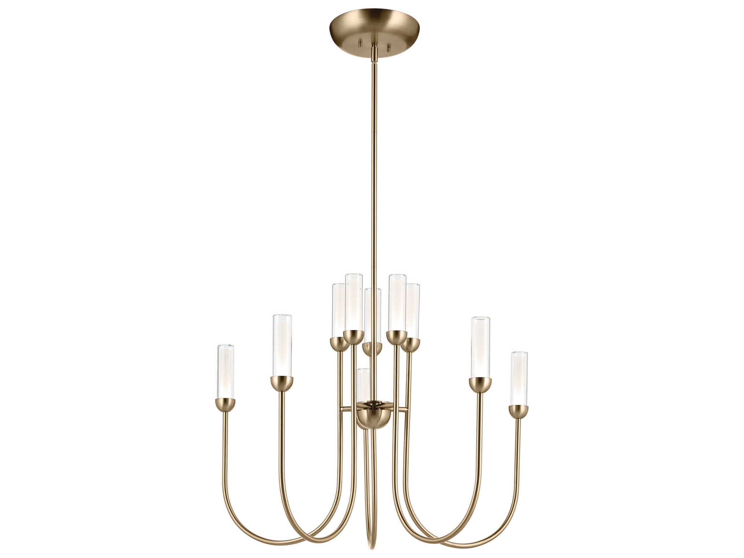 Kichler Moraine 10-Light Champagne Bronze Cylinder Chandelier