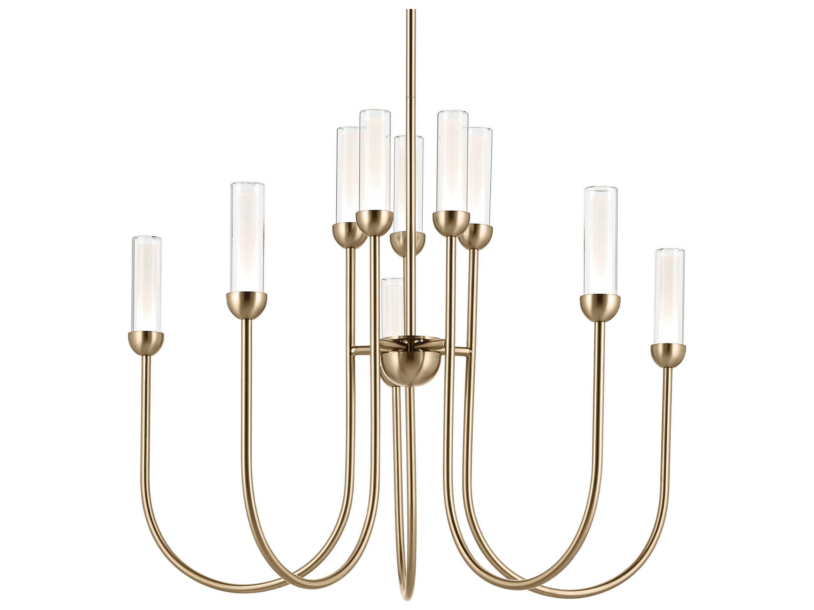 Kichler Moraine 10-Light Champagne Bronze Cylinder Chandelier
