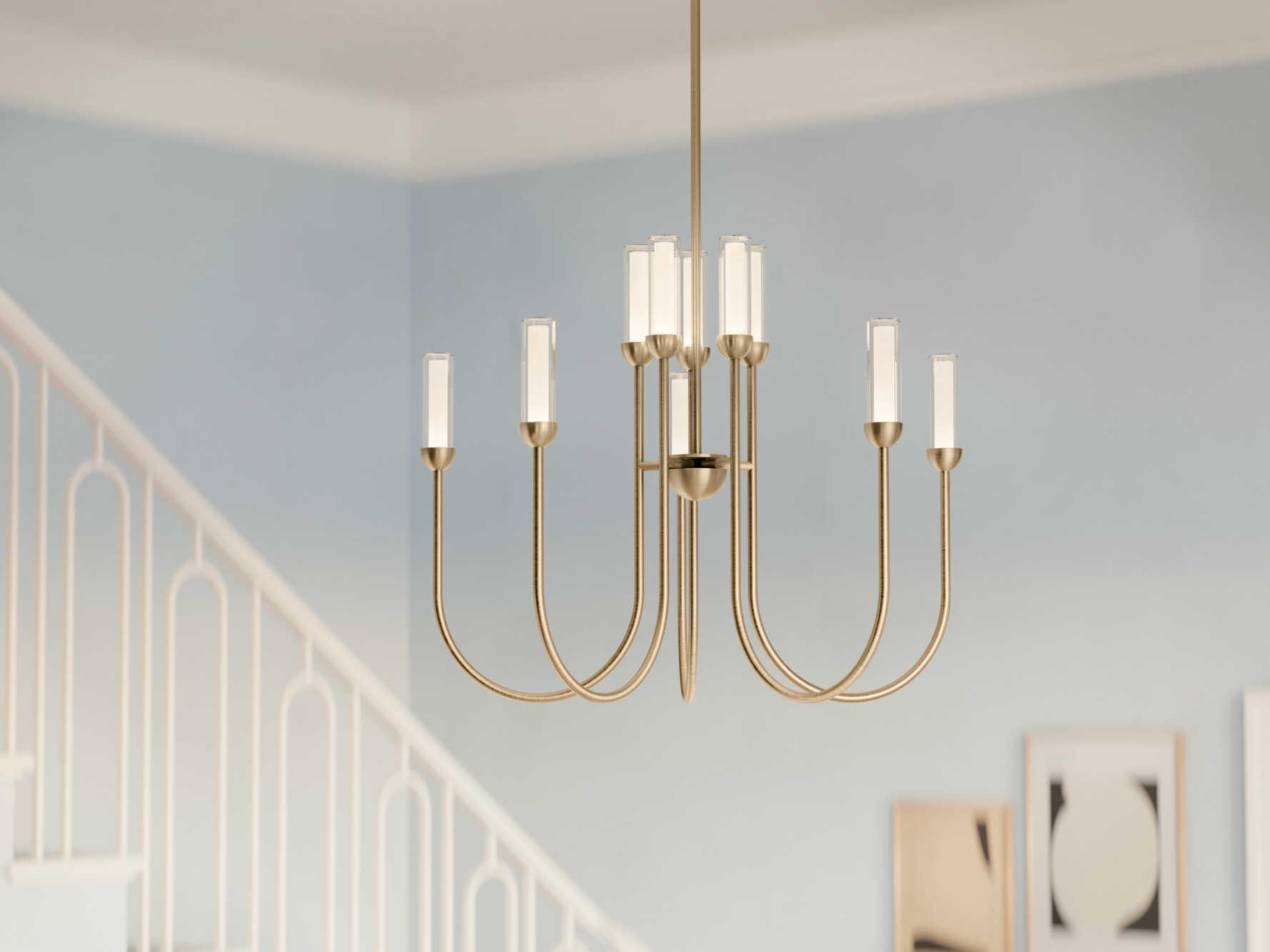 Kichler Moraine 10-Light Champagne Bronze Cylinder Chandelier