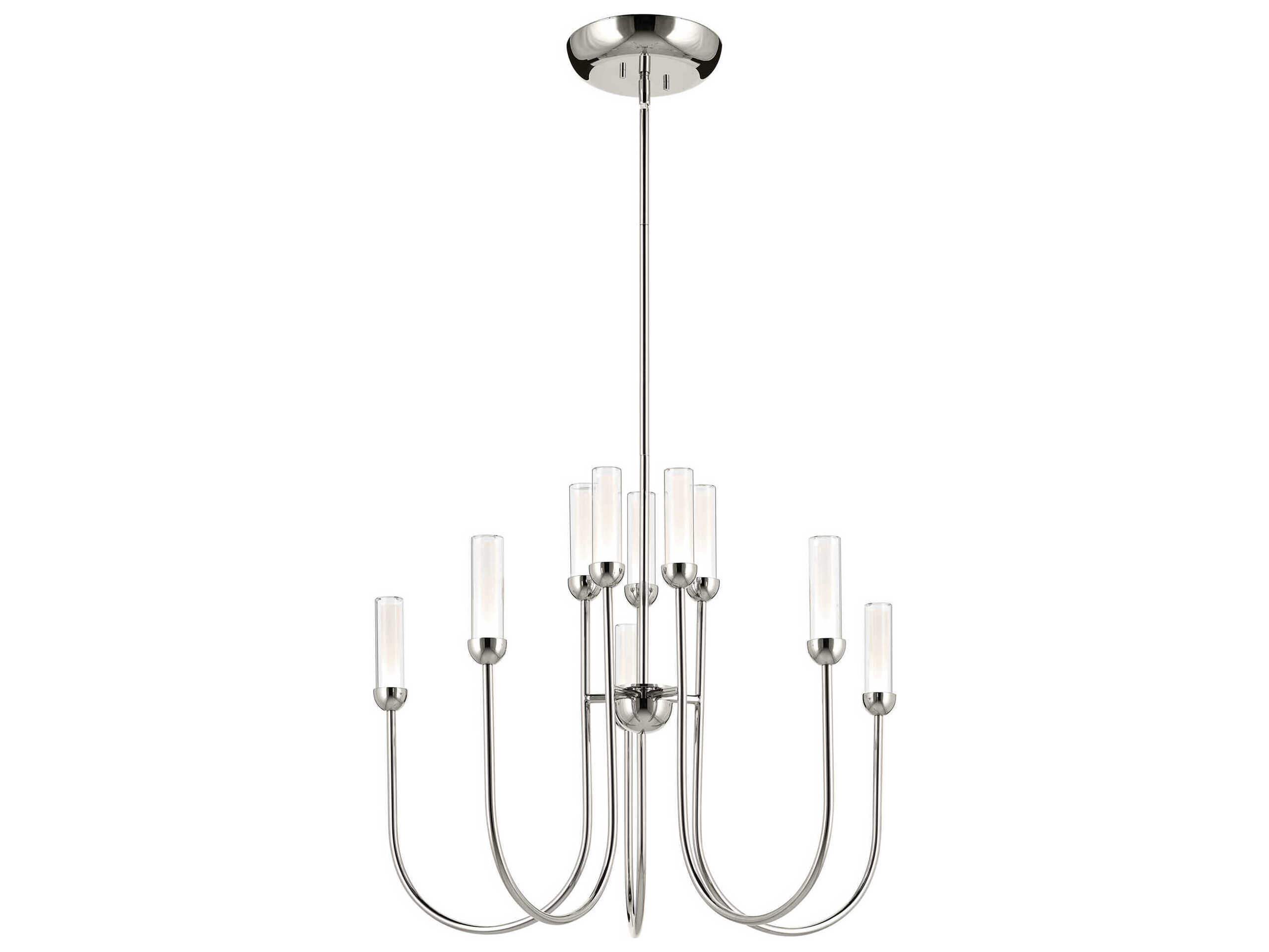 Kichler Moraine 10-Light Polished Nickel Cylinder Chandelier
