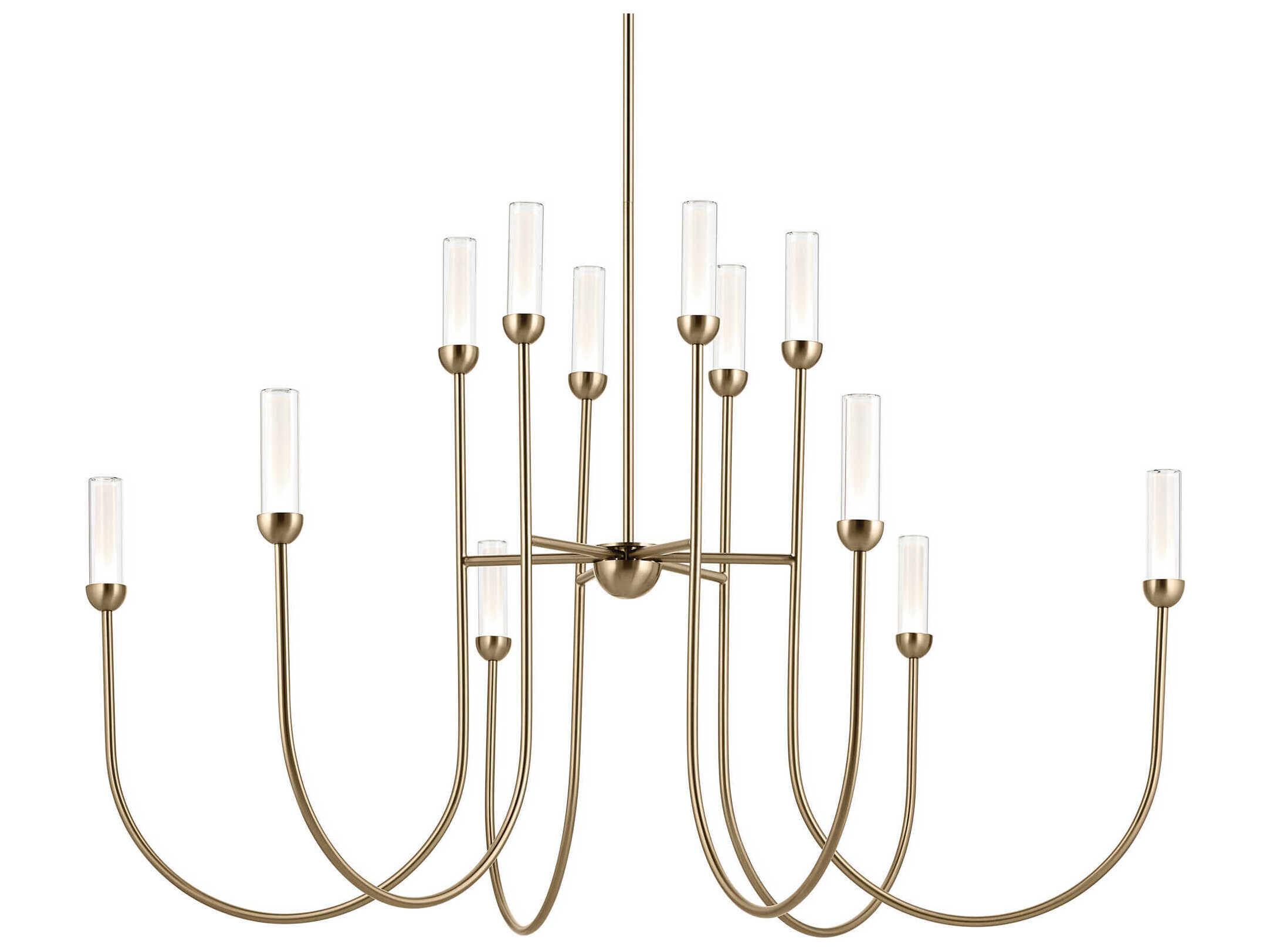 Kichler Moraine 12-Light Champagne Bronze Cylinder Chandelier