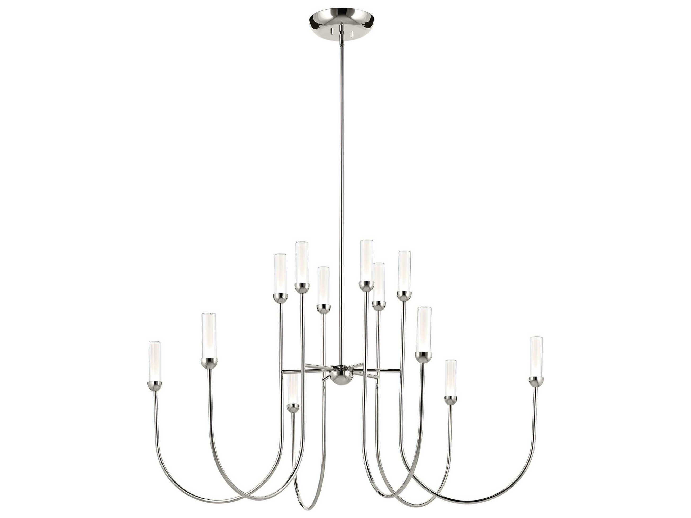 Kichler Moraine 12-Light Polished Nickel Cylinder Chandelier