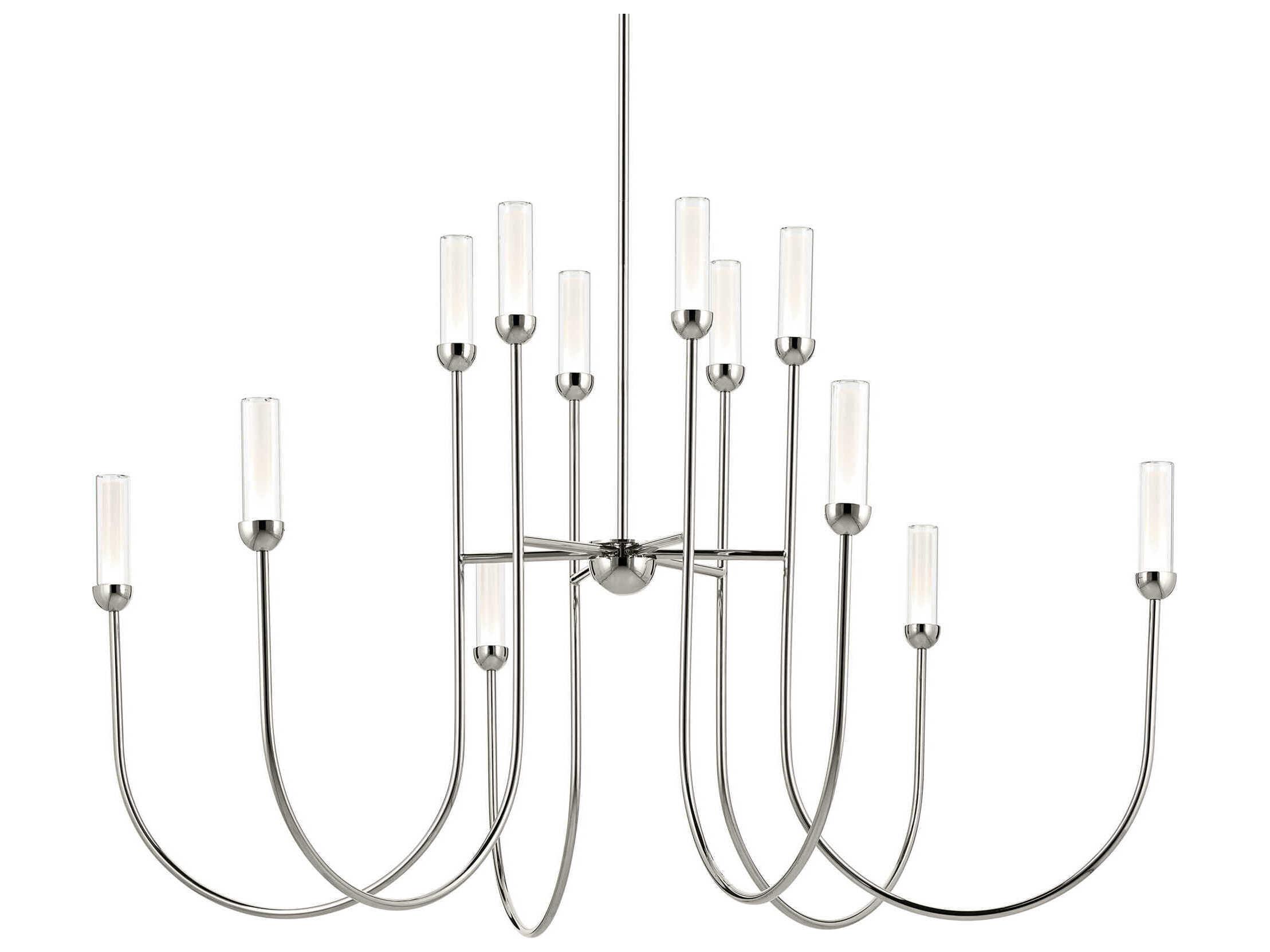 Kichler Moraine 12-Light Polished Nickel Cylinder Chandelier