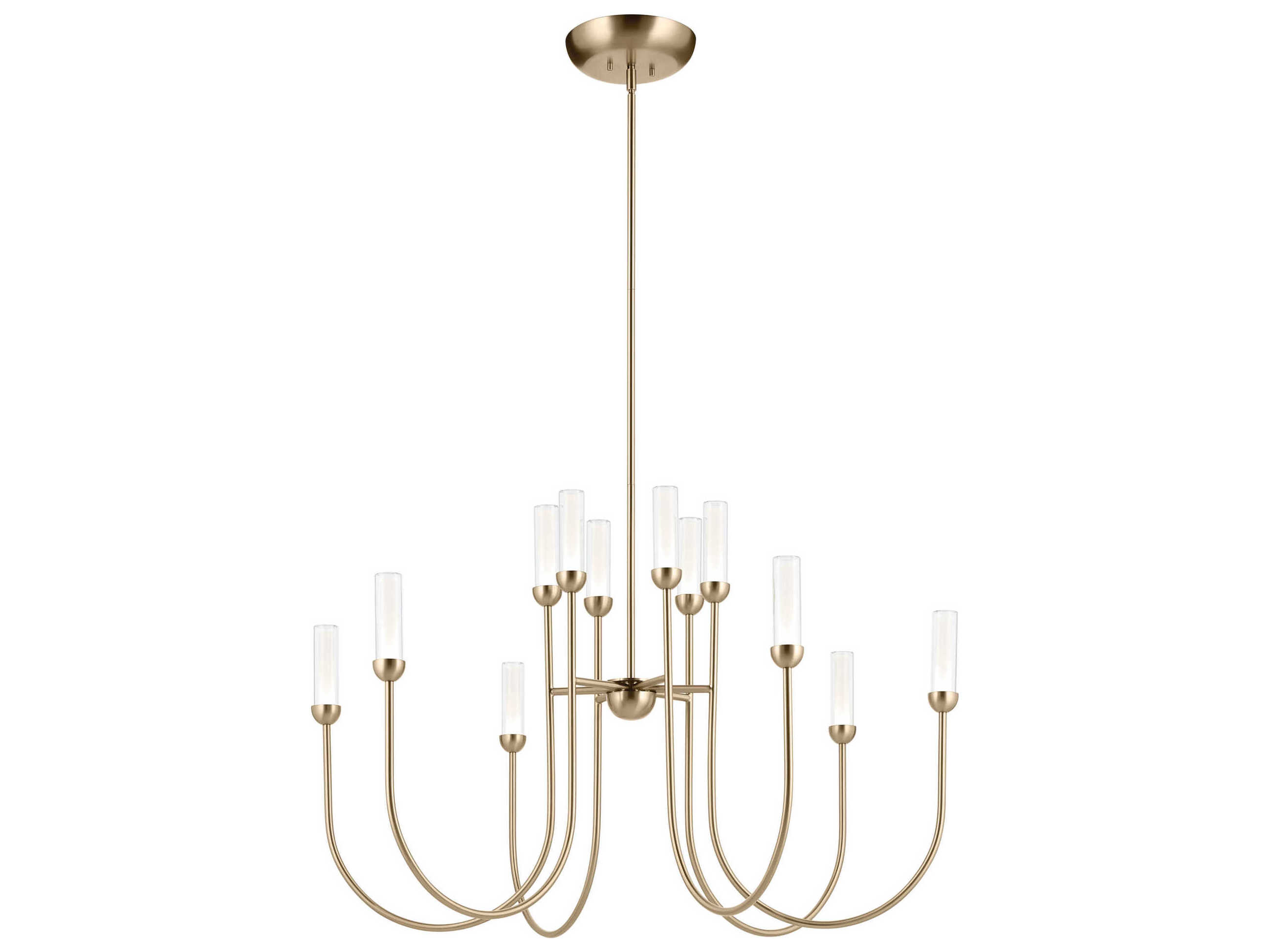 Kichler Moraine 12-Light Champagne Bronze Cylinder Chandelier