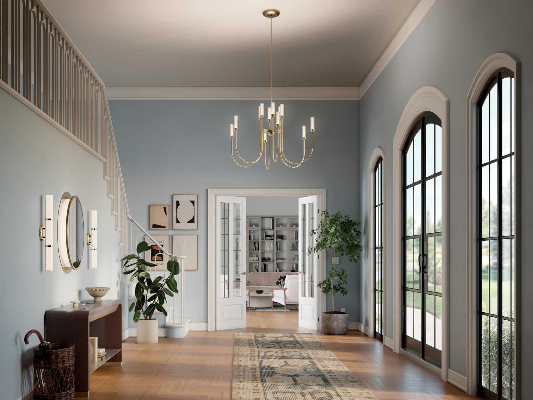 Kichler Moraine 12-Light Champagne Bronze Cylinder Chandelier