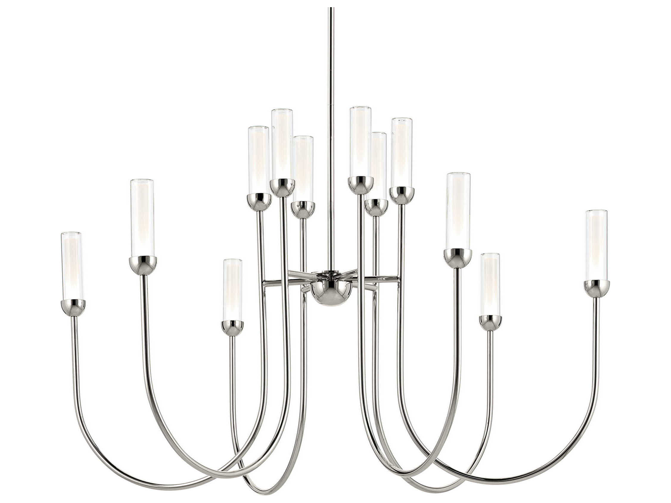 Kichler Moraine 12-Light Polished Nickel Cylinder Chandelier