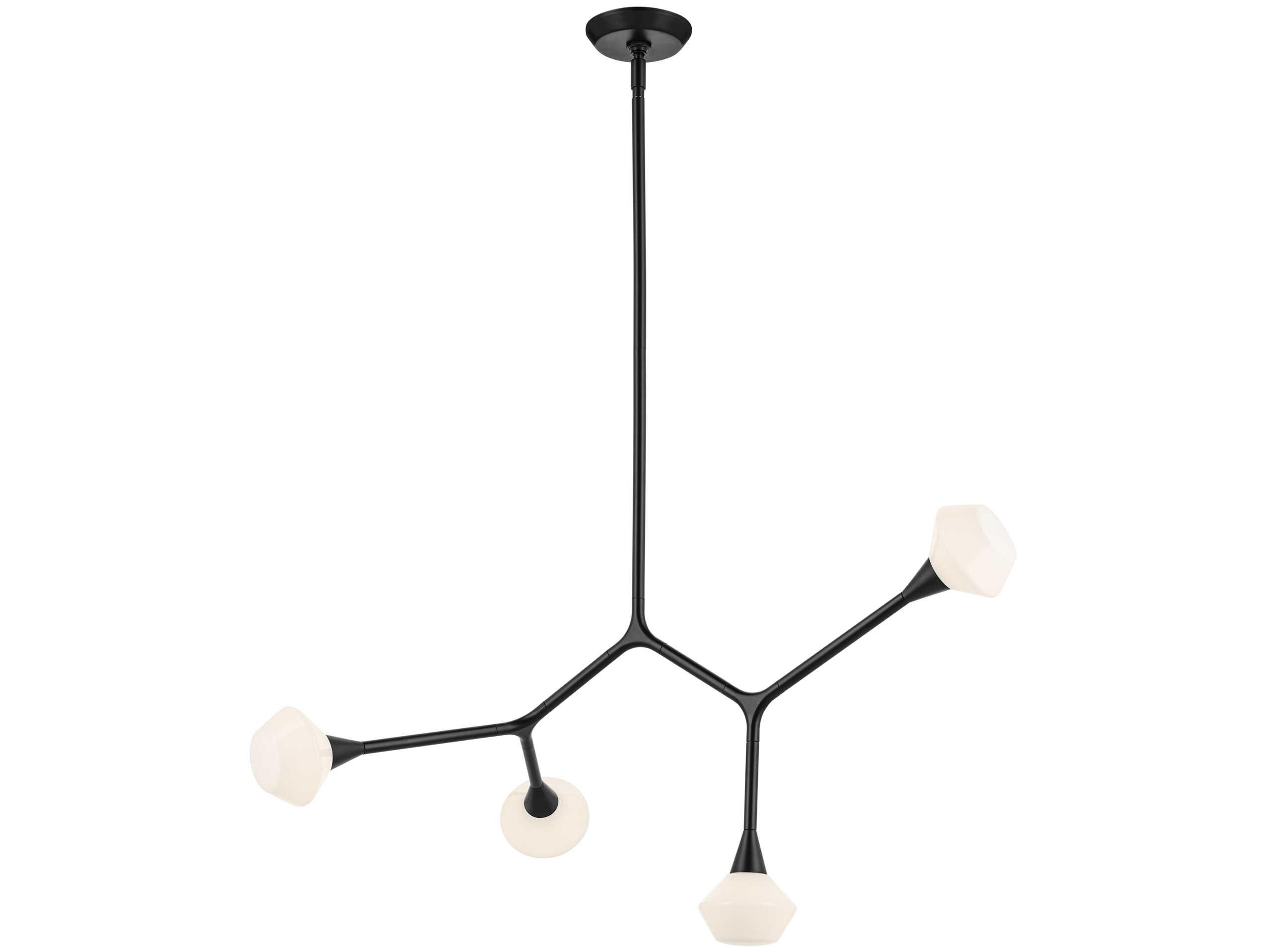 Kichler Cassius 4-Light Black Geometric Island Pendant