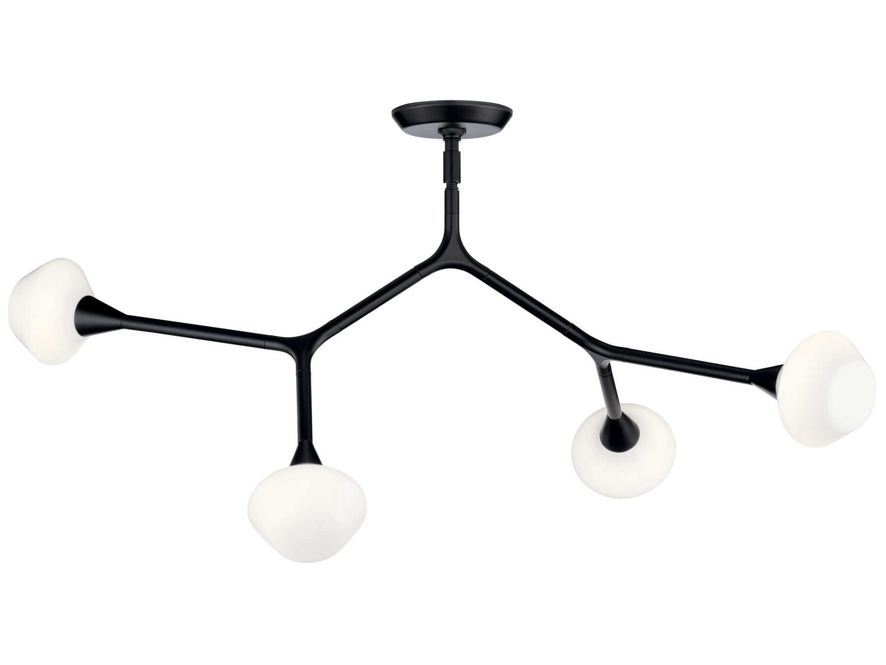 Kichler Cassius 4-Light Black Geometric Island Pendant