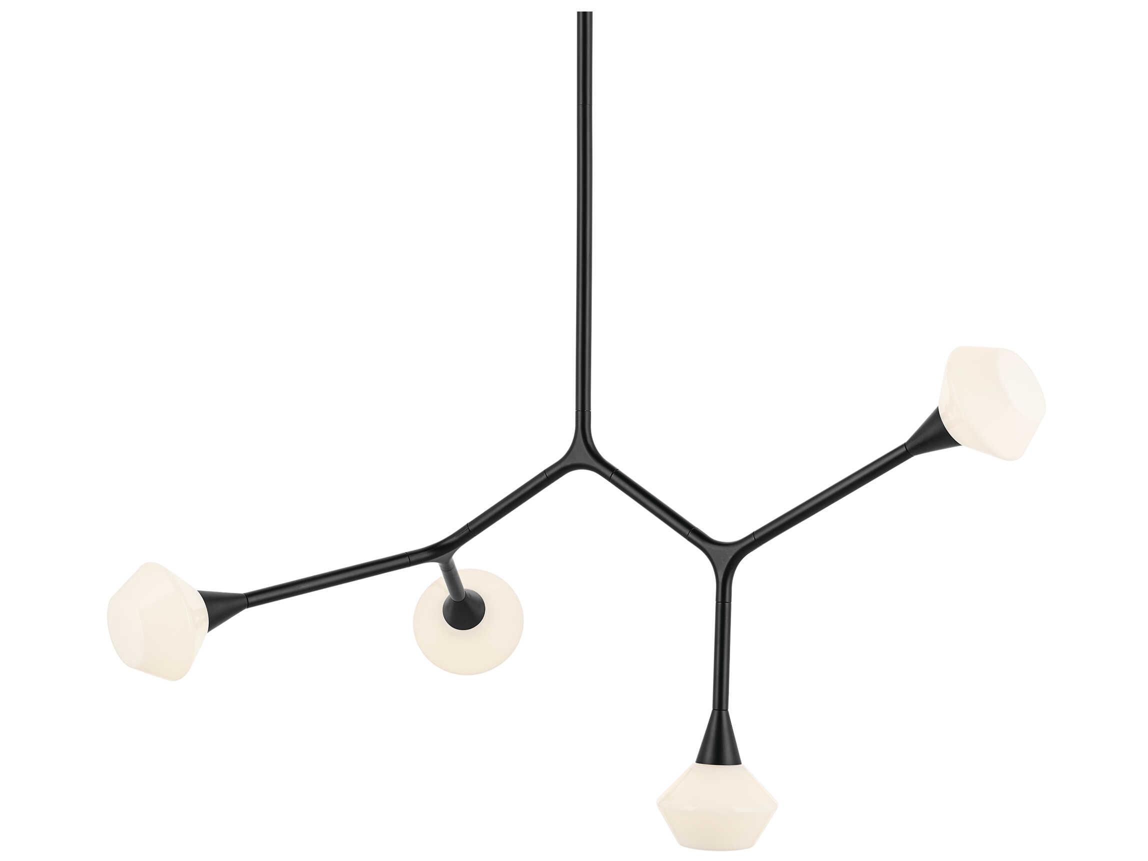 Kichler Cassius 4-Light Black Geometric Island Pendant