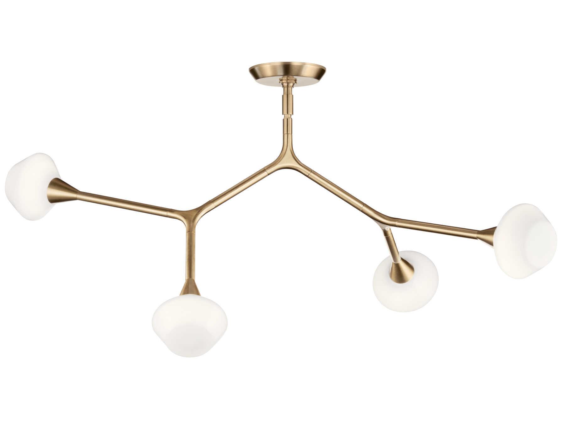 Kichler Cassius 4-Light Champagne Bronze Geometric Island Pendant