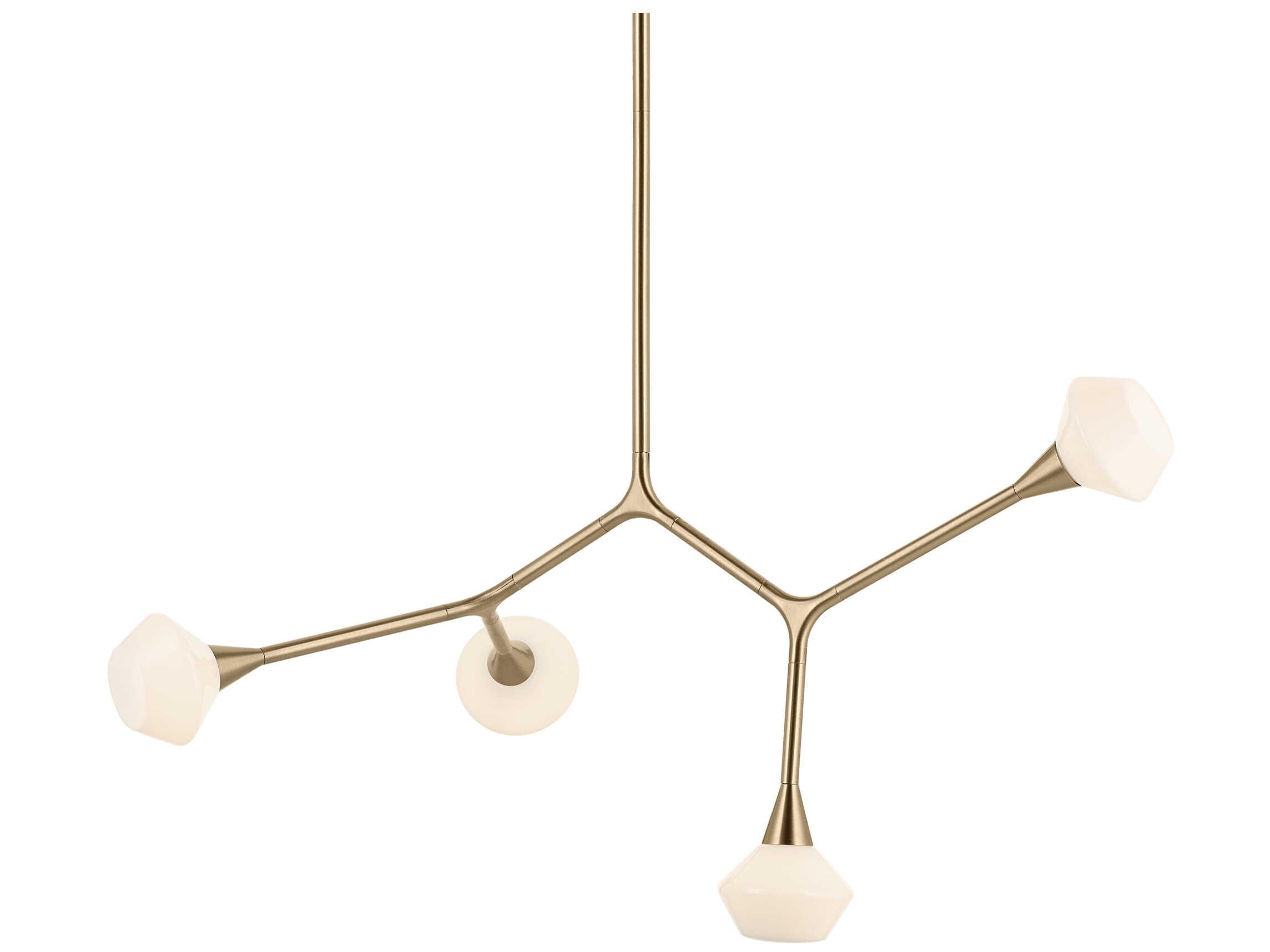 Kichler Cassius 4-Light Champagne Bronze Geometric Island Pendant