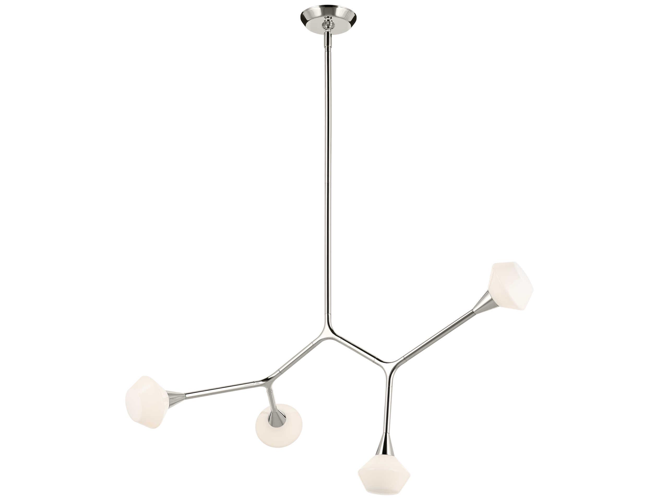 Kichler Cassius 4-Light Polished Nickel Geometric Island Pendant