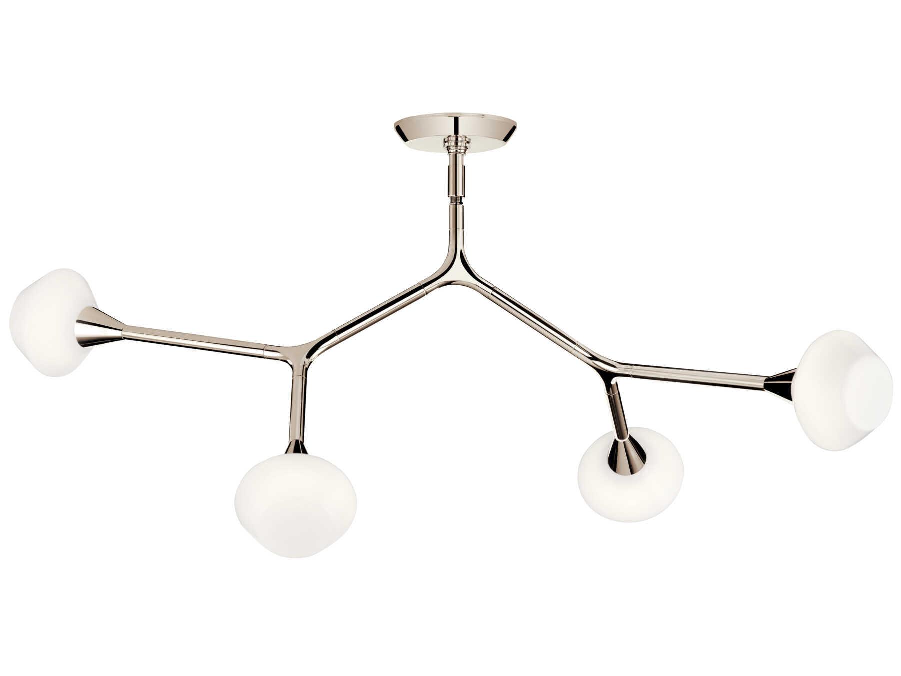 Kichler Cassius 4-Light Polished Nickel Geometric Island Pendant
