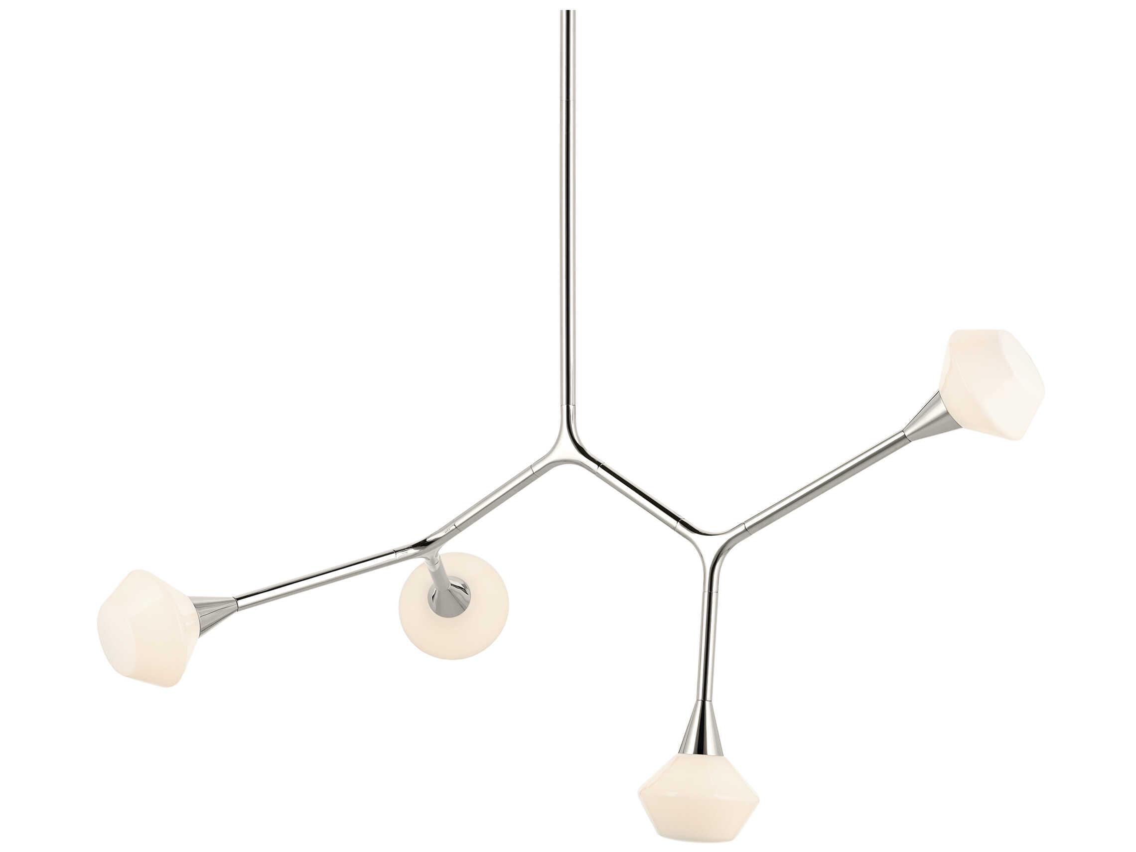 Kichler Cassius 4-Light Polished Nickel Geometric Island Pendant