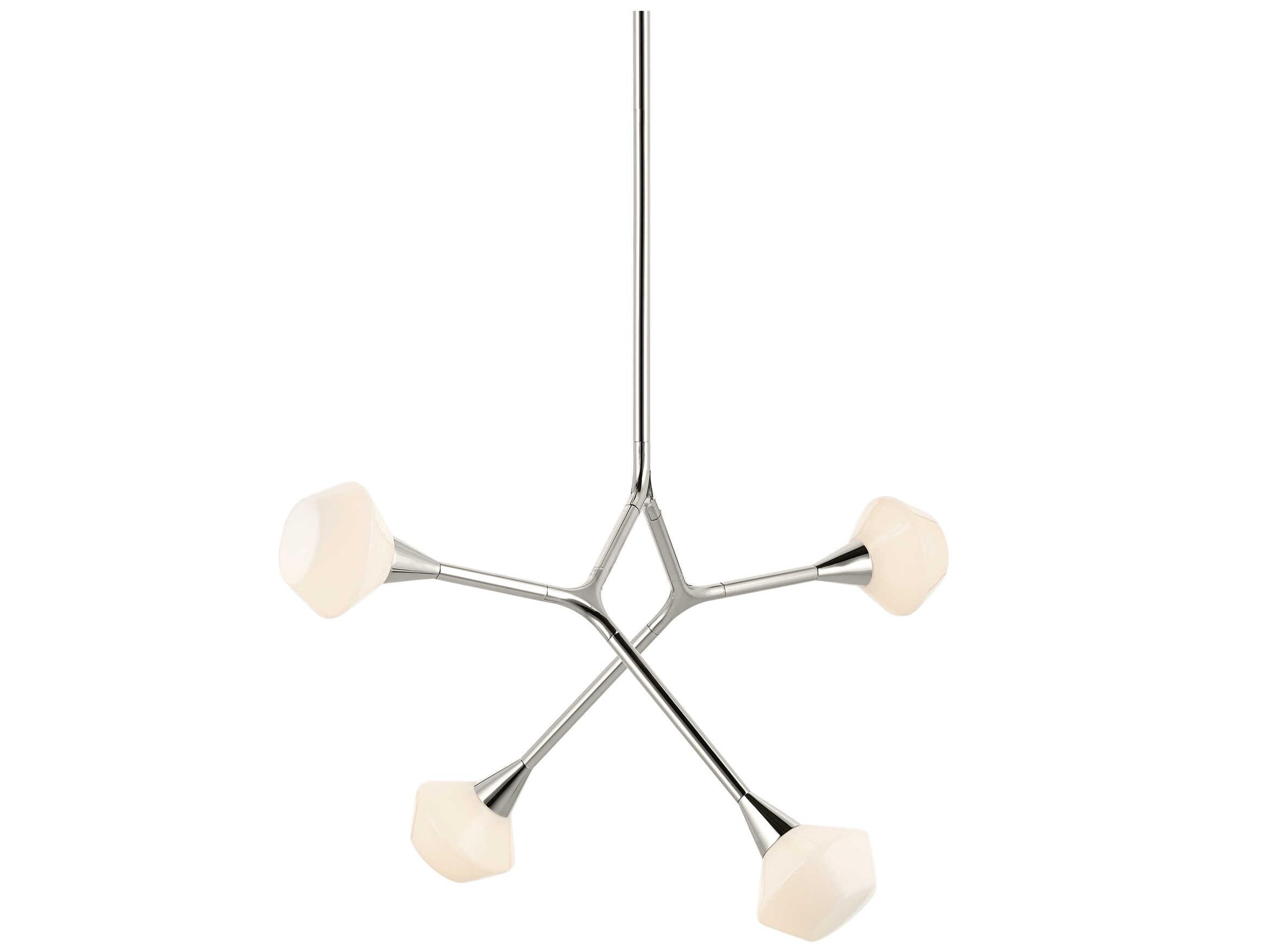 Kichler Cassius 4-Light Polished Nickel Geometric Island Pendant